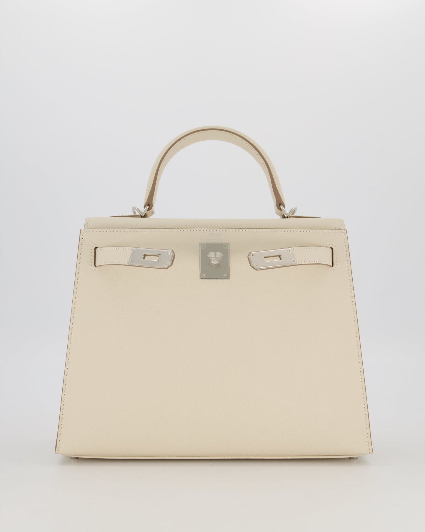 *HOT* Hermès Kelly 28 Sellier Bag in Craie Epsom Leather with Palladium Hardware