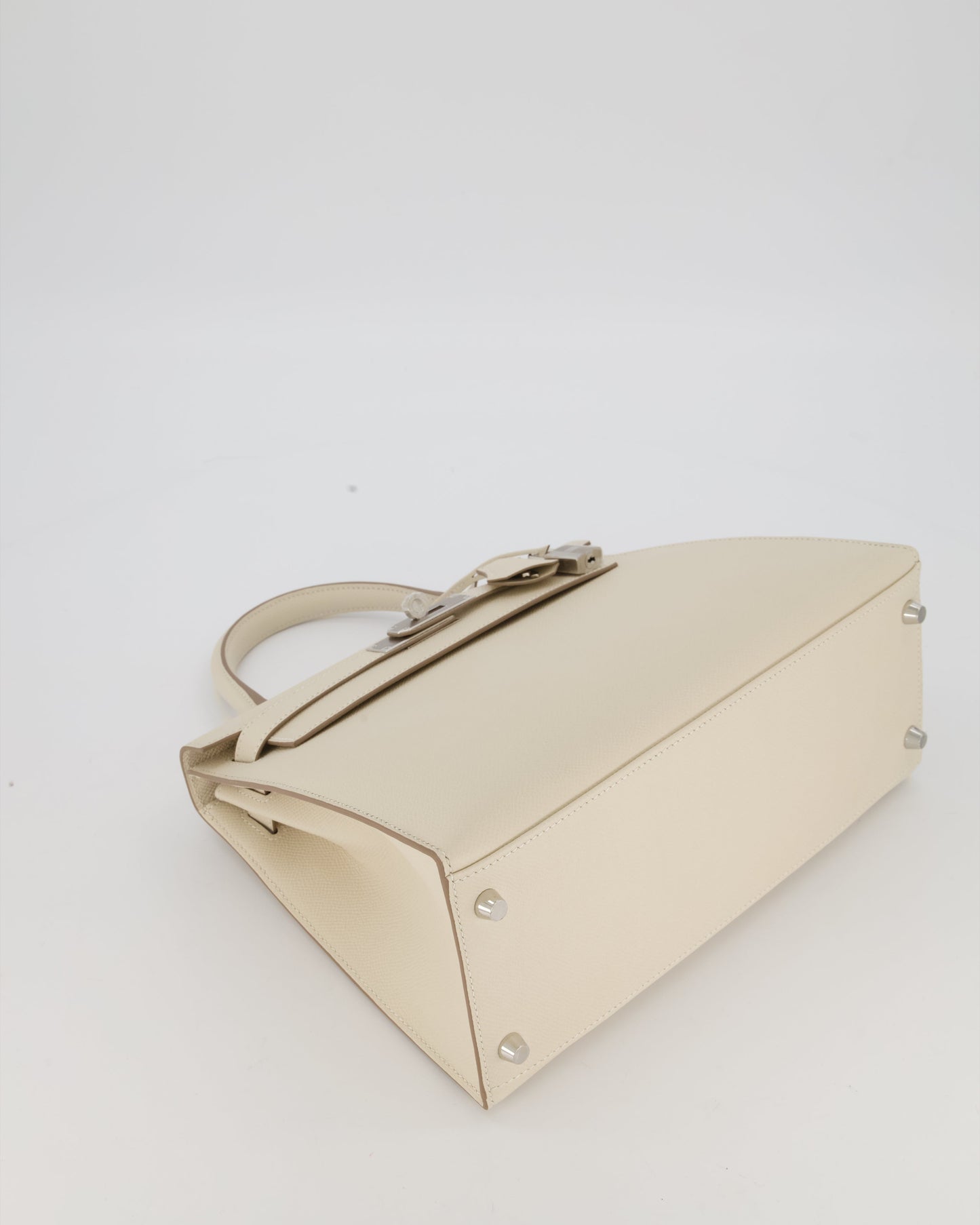 *HOT* Hermès Kelly 28 Sellier Bag in Craie Epsom Leather with Palladium Hardware