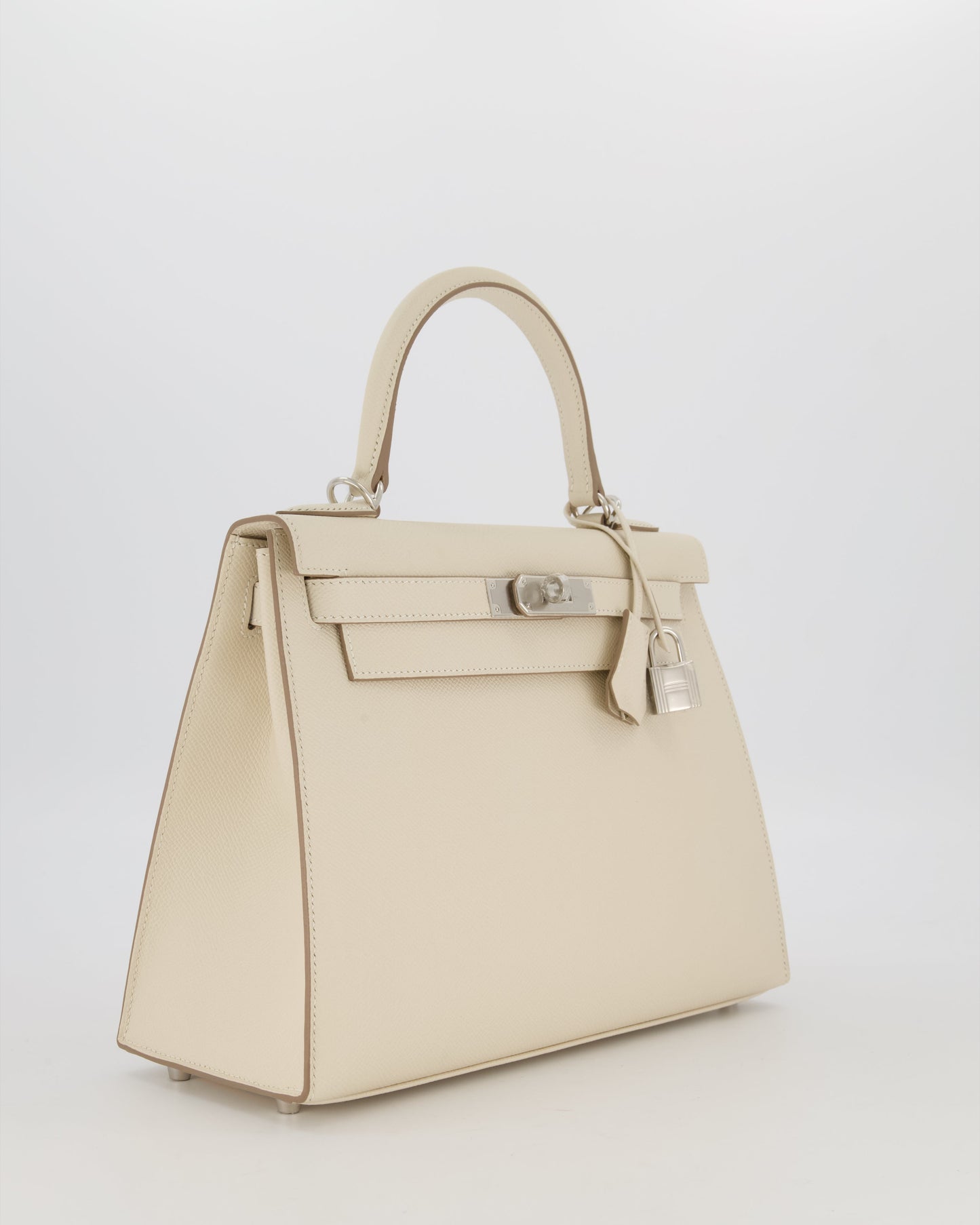 *HOT* Hermès Kelly 28 Sellier Bag in Craie Epsom Leather with Palladium Hardware