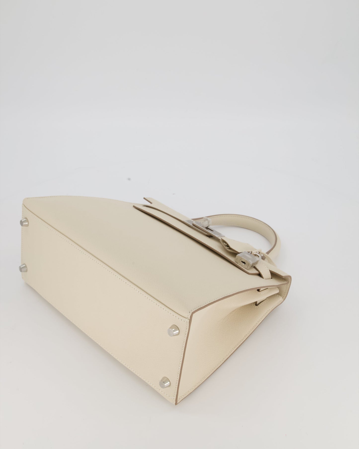 *HOT* Hermès Kelly 28 Sellier Bag in Craie Epsom Leather with Palladium Hardware