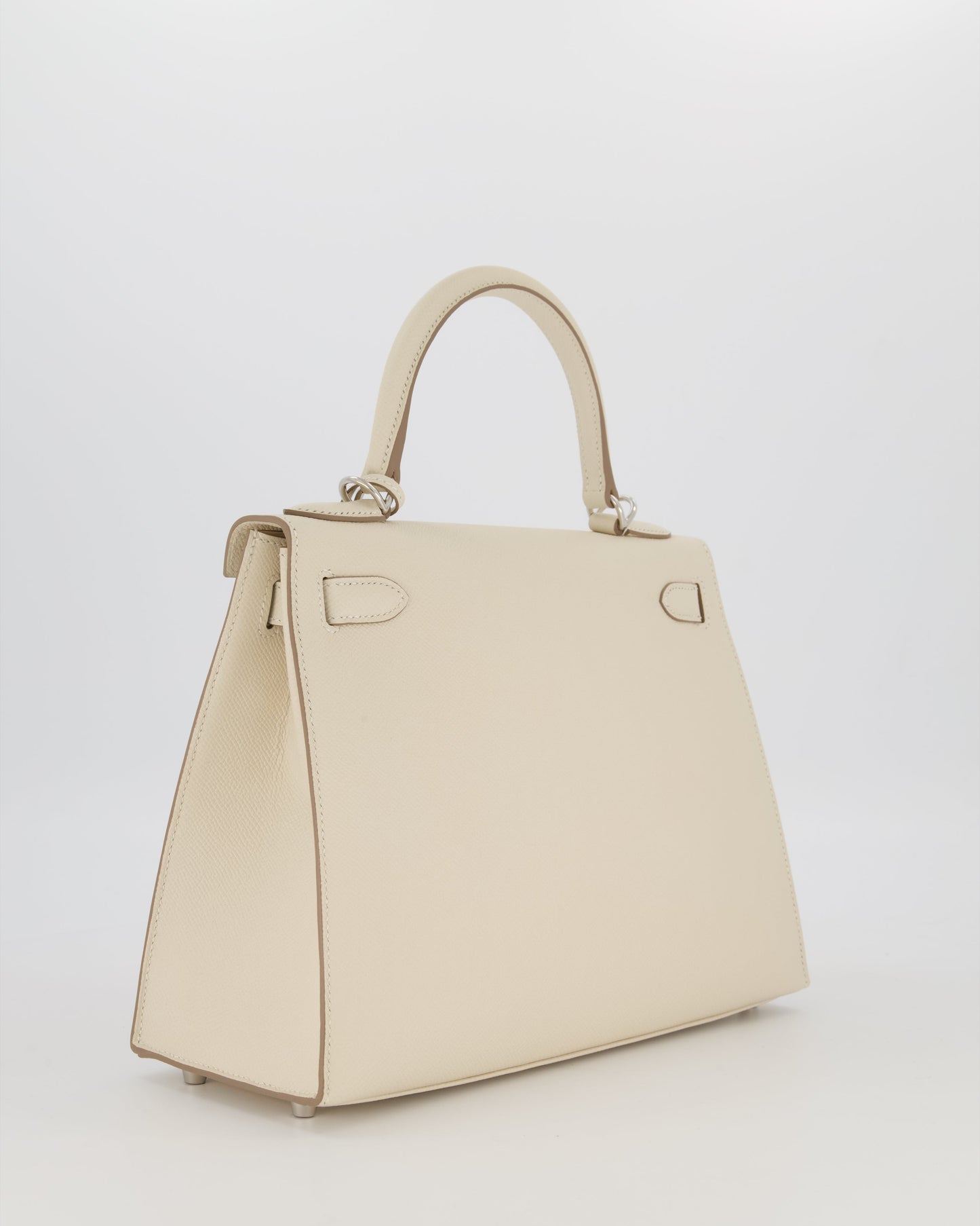 *HOT* Hermès Kelly 28 Sellier Bag in Craie Epsom Leather with Palladium Hardware