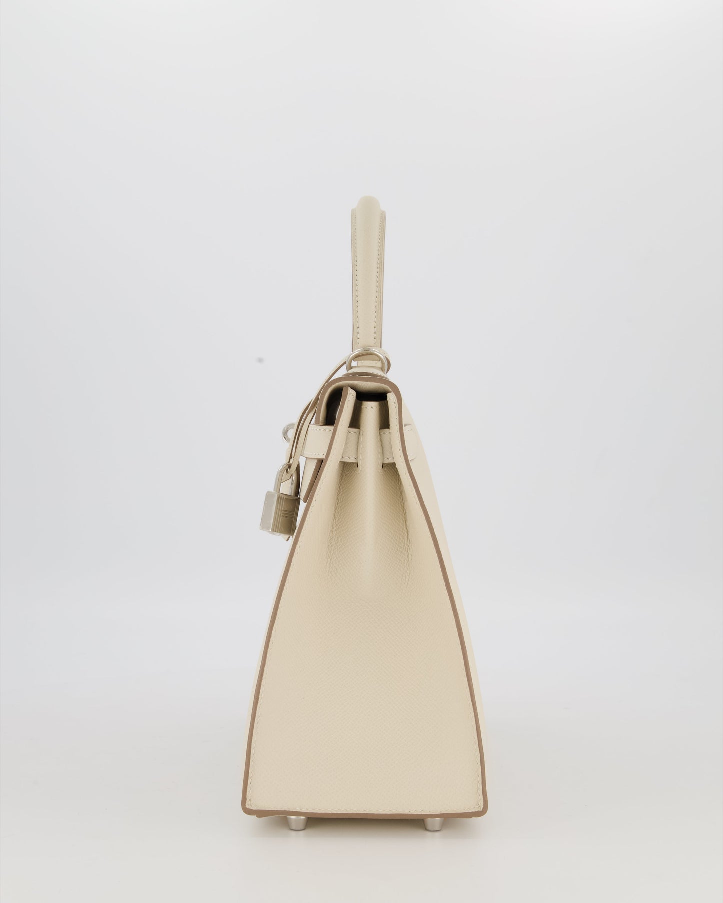 *HOT* Hermès Kelly 28 Sellier Bag in Craie Epsom Leather with Palladium Hardware