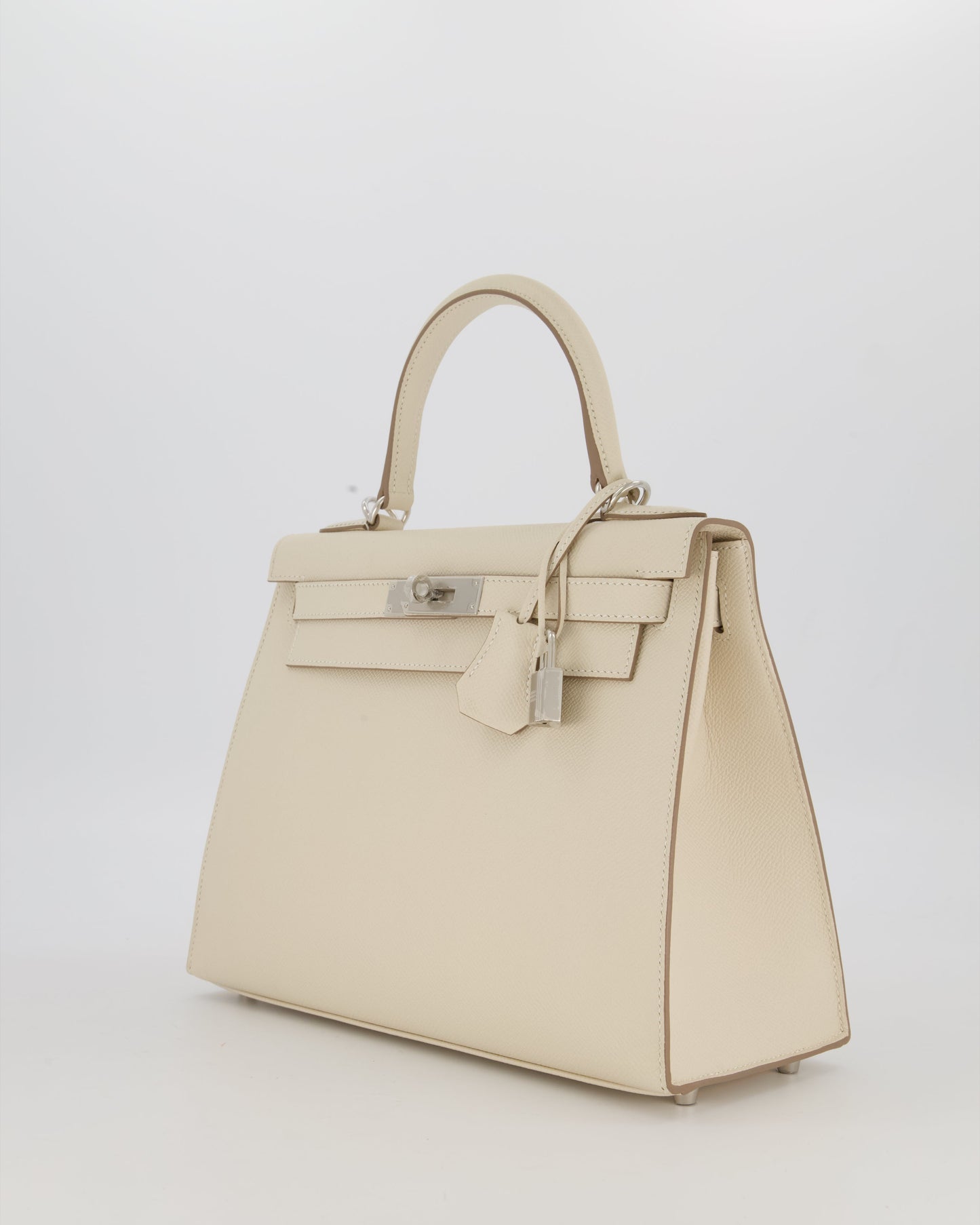 *HOT* Hermès Kelly 28 Sellier Bag in Craie Epsom Leather with Palladium Hardware