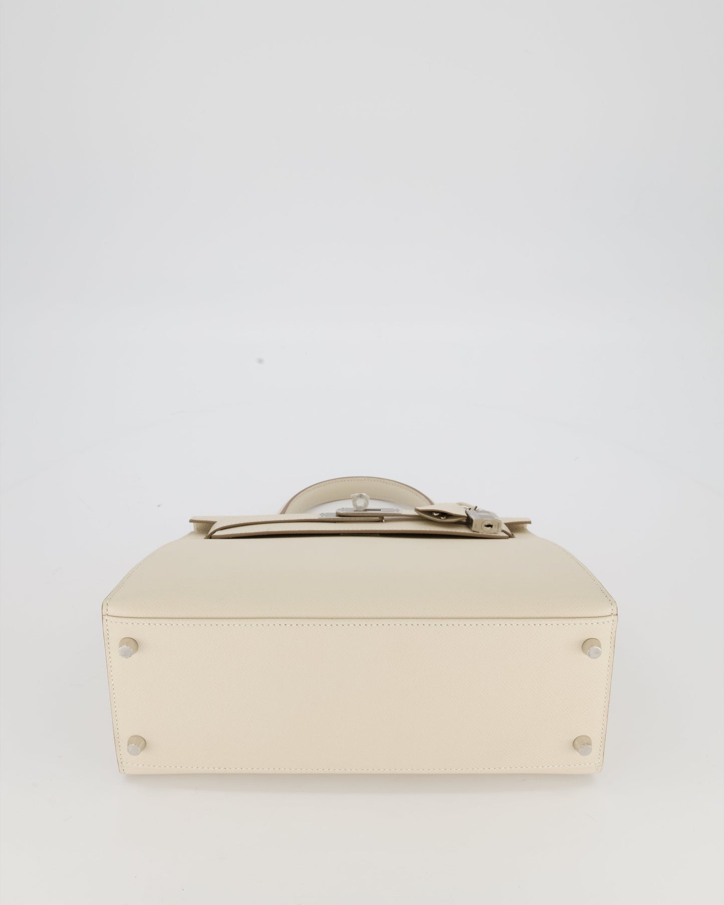 *HOT* Hermès Kelly 28 Sellier Bag in Craie Epsom Leather with Palladium Hardware