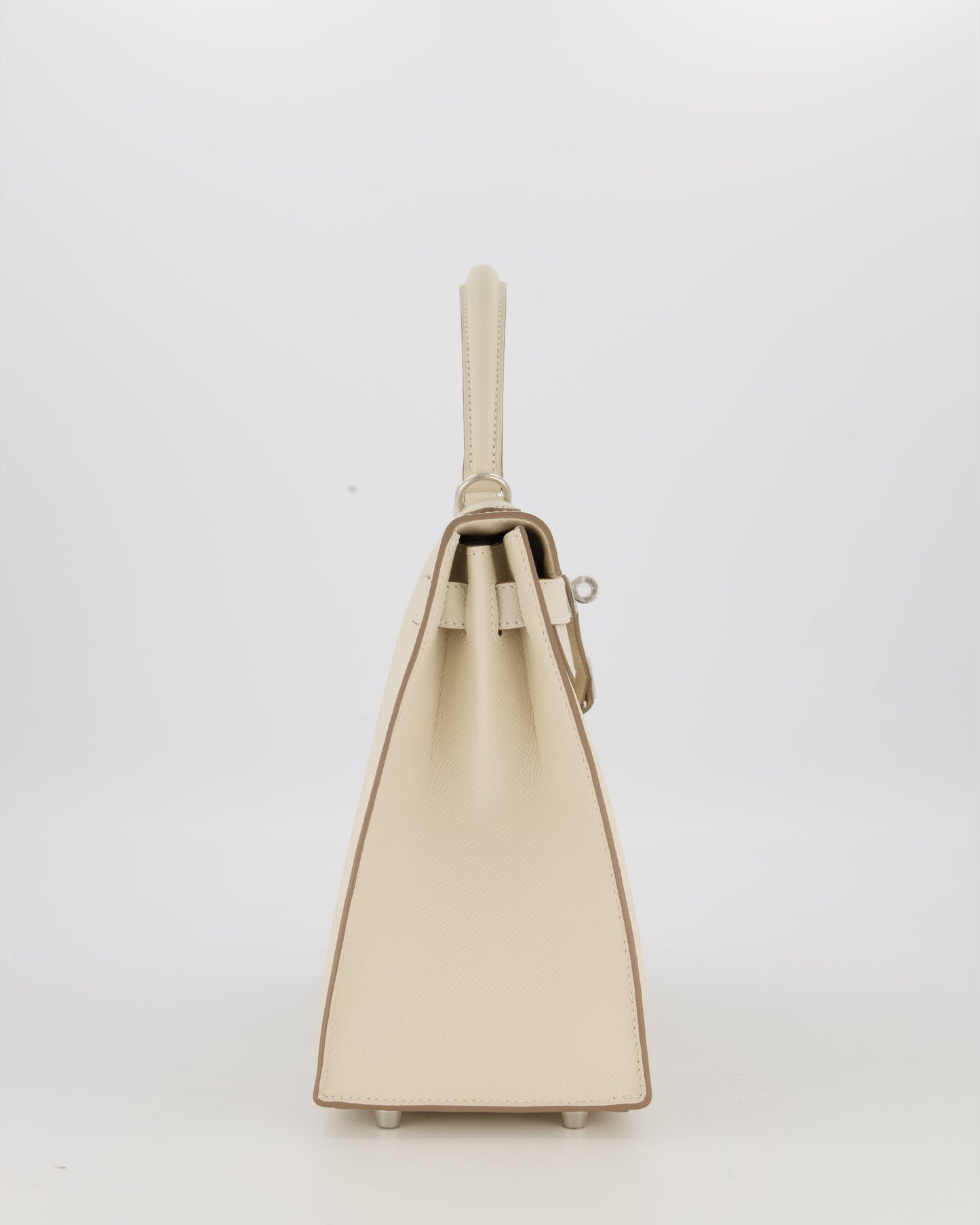 *HOT* Hermès Kelly 28 Sellier Bag in Craie Epsom Leather with Palladium Hardware