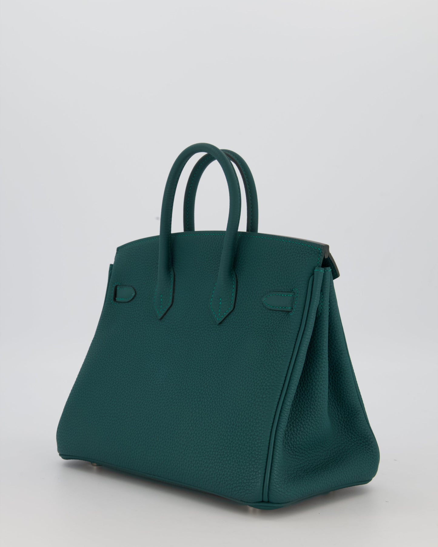 Hermès Birkin 25 Retourne Bag in Malachite Togo Leather with Palladium Hardware