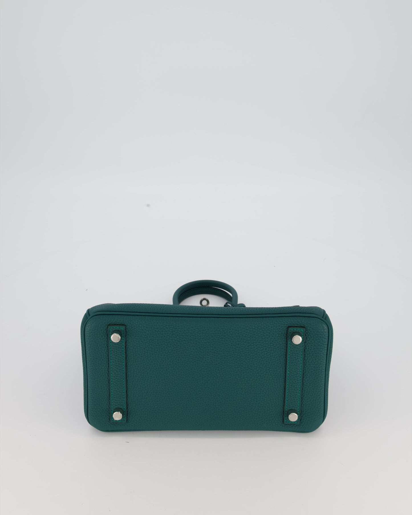 Hermès Birkin 25 Retourne Bag in Malachite Togo Leather with Palladium Hardware