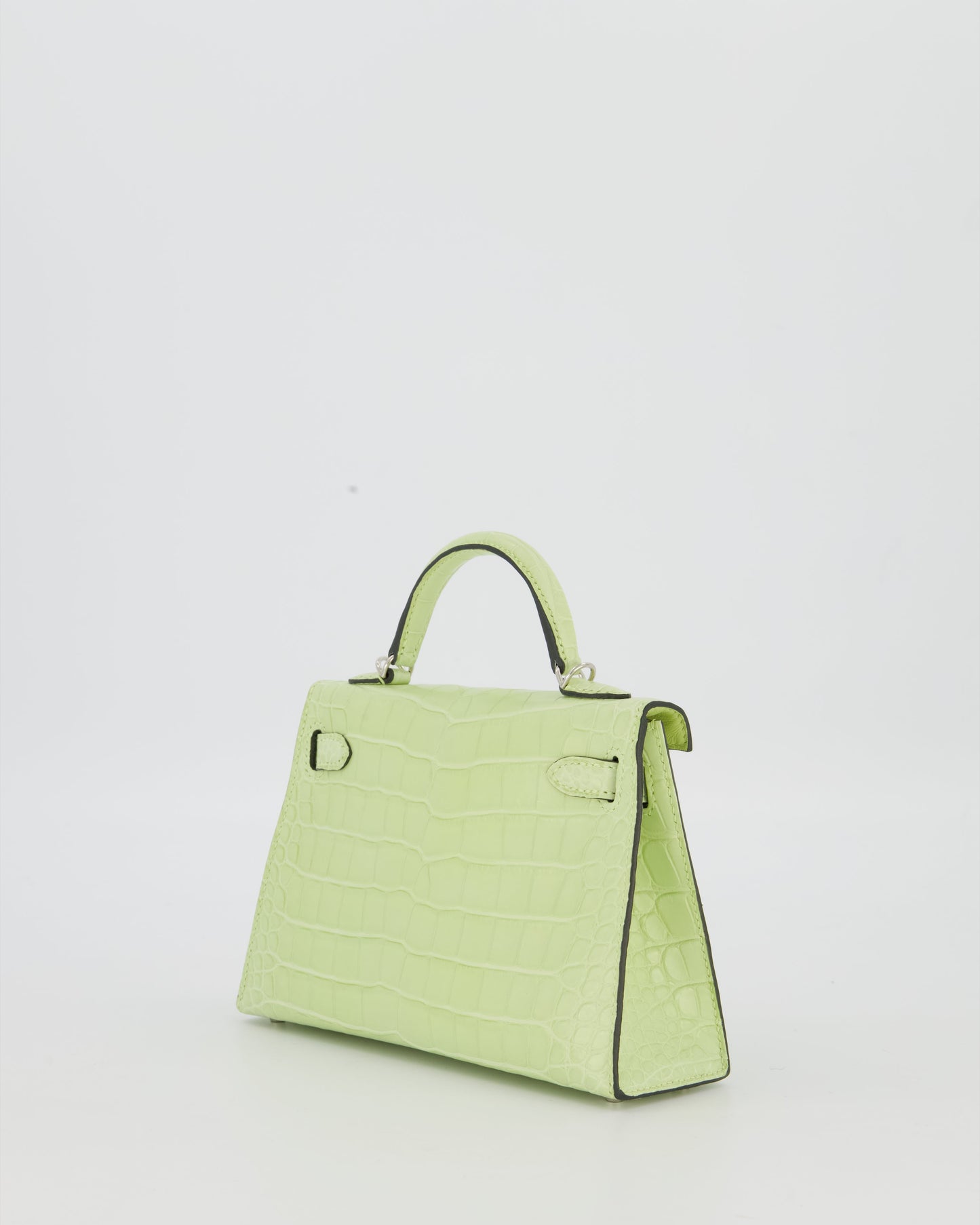 *SUPER RARE & HOT* Hermès Mini Kelly II 20 Bag in Jaune Bourgeon Alligator Mississippiensis Leather with Palladium Hardware