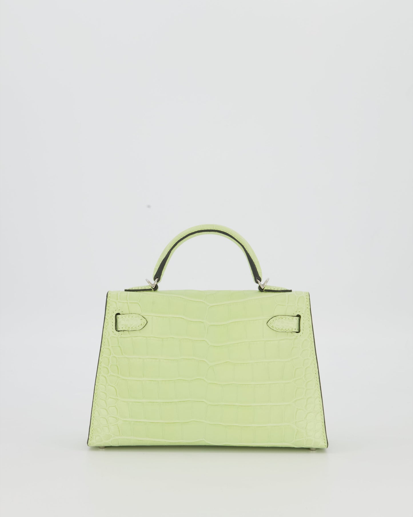 *SUPER RARE & HOT* Hermès Mini Kelly II 20 Bag in Jaune Bourgeon Alligator Mississippiensis Leather with Palladium Hardware