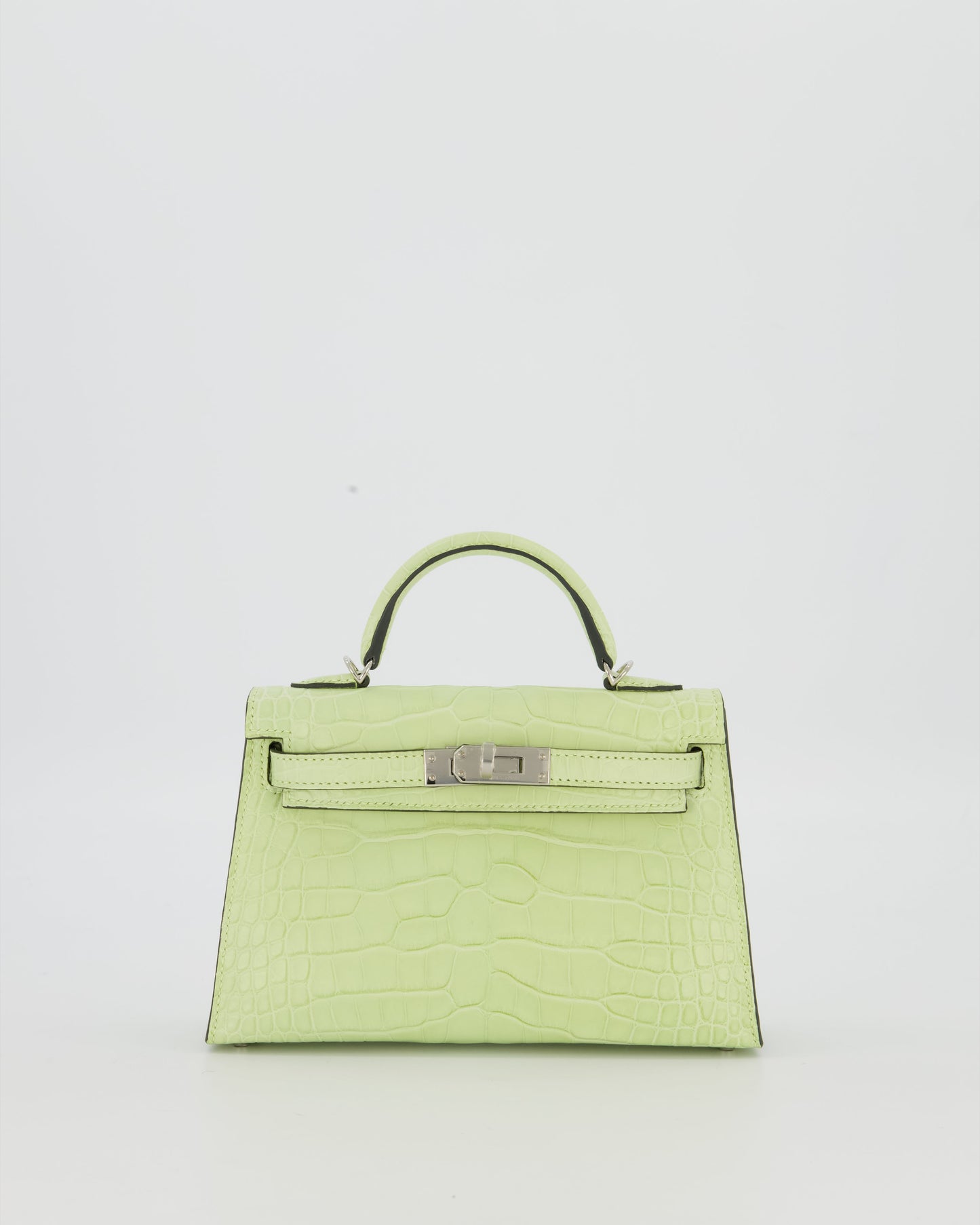 *SUPER RARE & HOT* Hermès Mini Kelly II 20 Bag in Jaune Bourgeon Alligator Mississippiensis Leather with Palladium Hardware