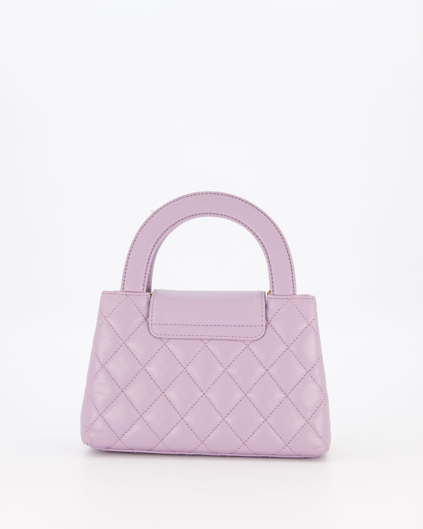Chanel Lilac Small Mini Kelly Shopping Bag in Calfskin Leather with Brushed Gold Hardware