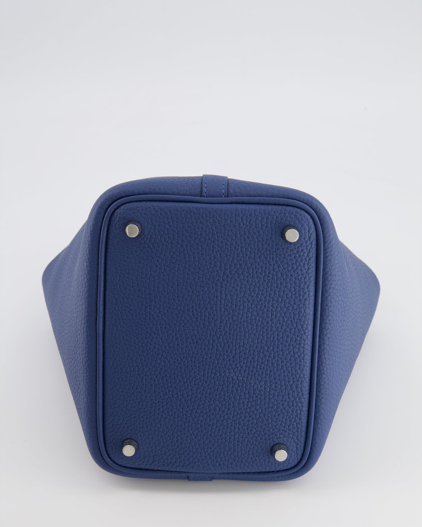 Hermès Picotin Lock 18 Bag in Blue Tie Clemence Leather with Palladium Hardware