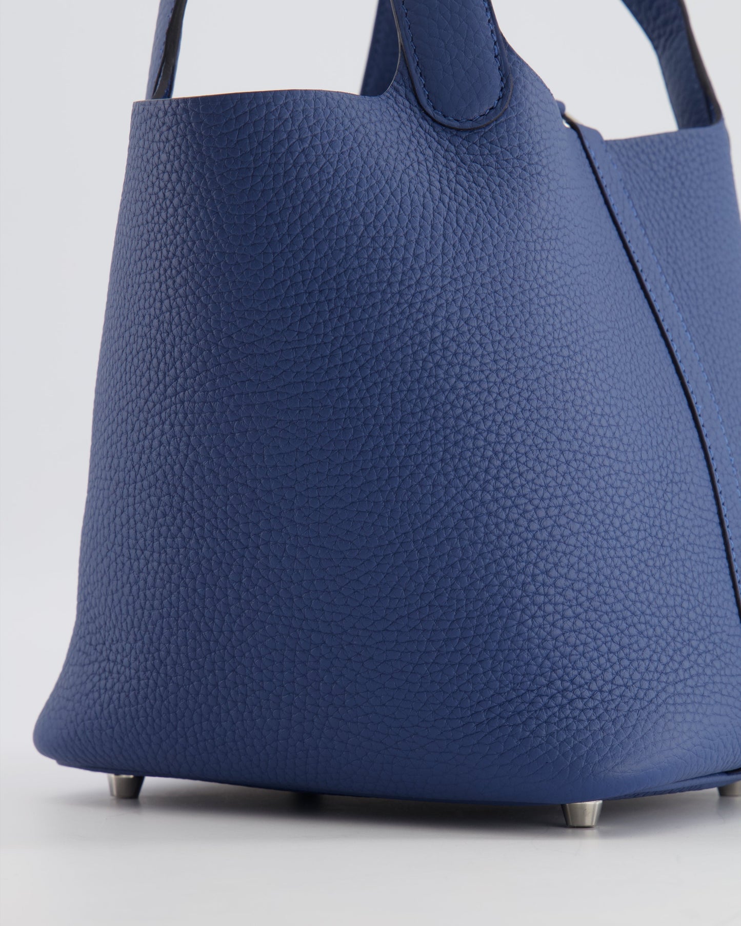 Hermès Picotin Lock 18 Bag in Blue Tie Clemence Leather with Palladium Hardware