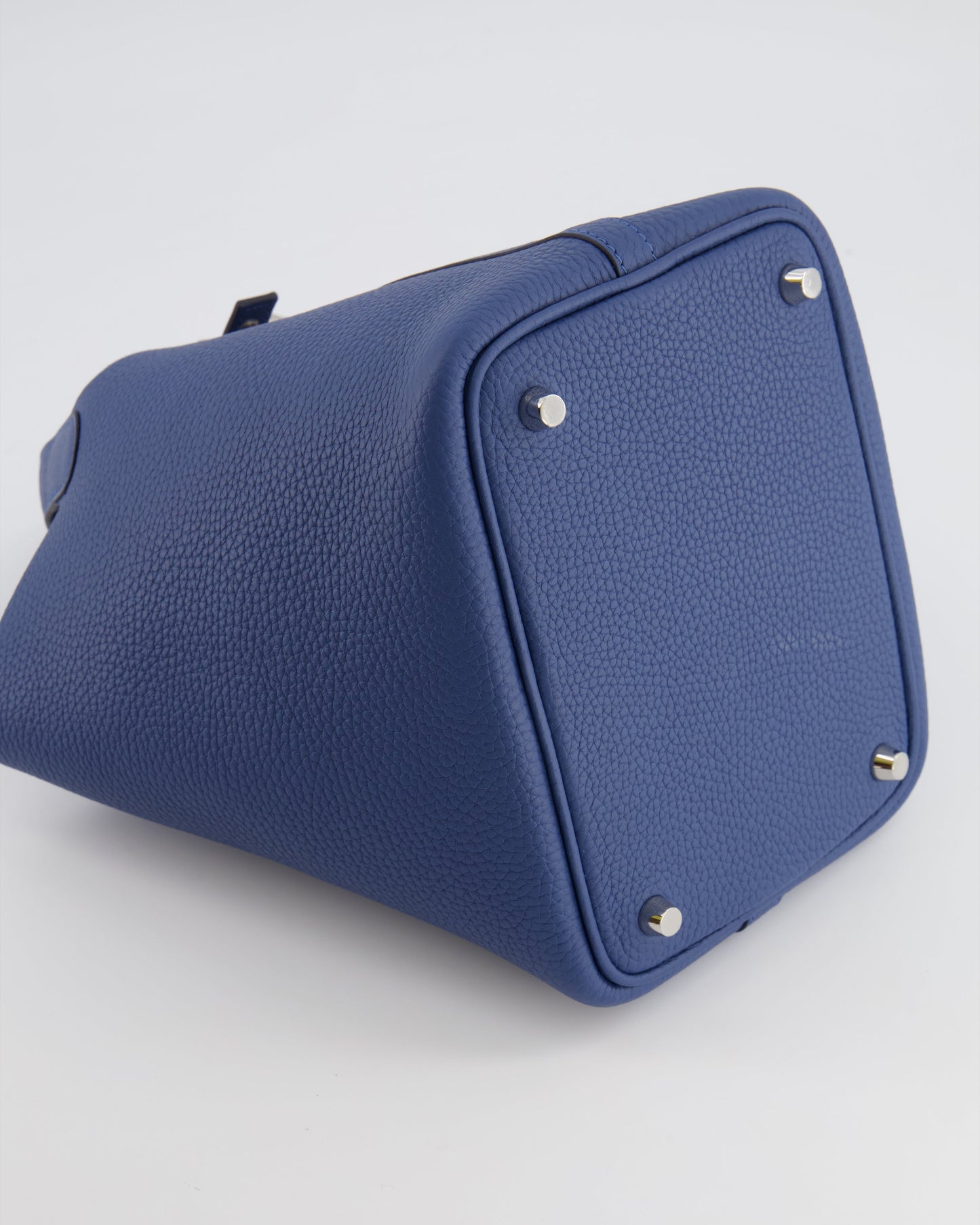Hermès Picotin Lock 18 Bag in Blue Tie Clemence Leather with Palladium Hardware