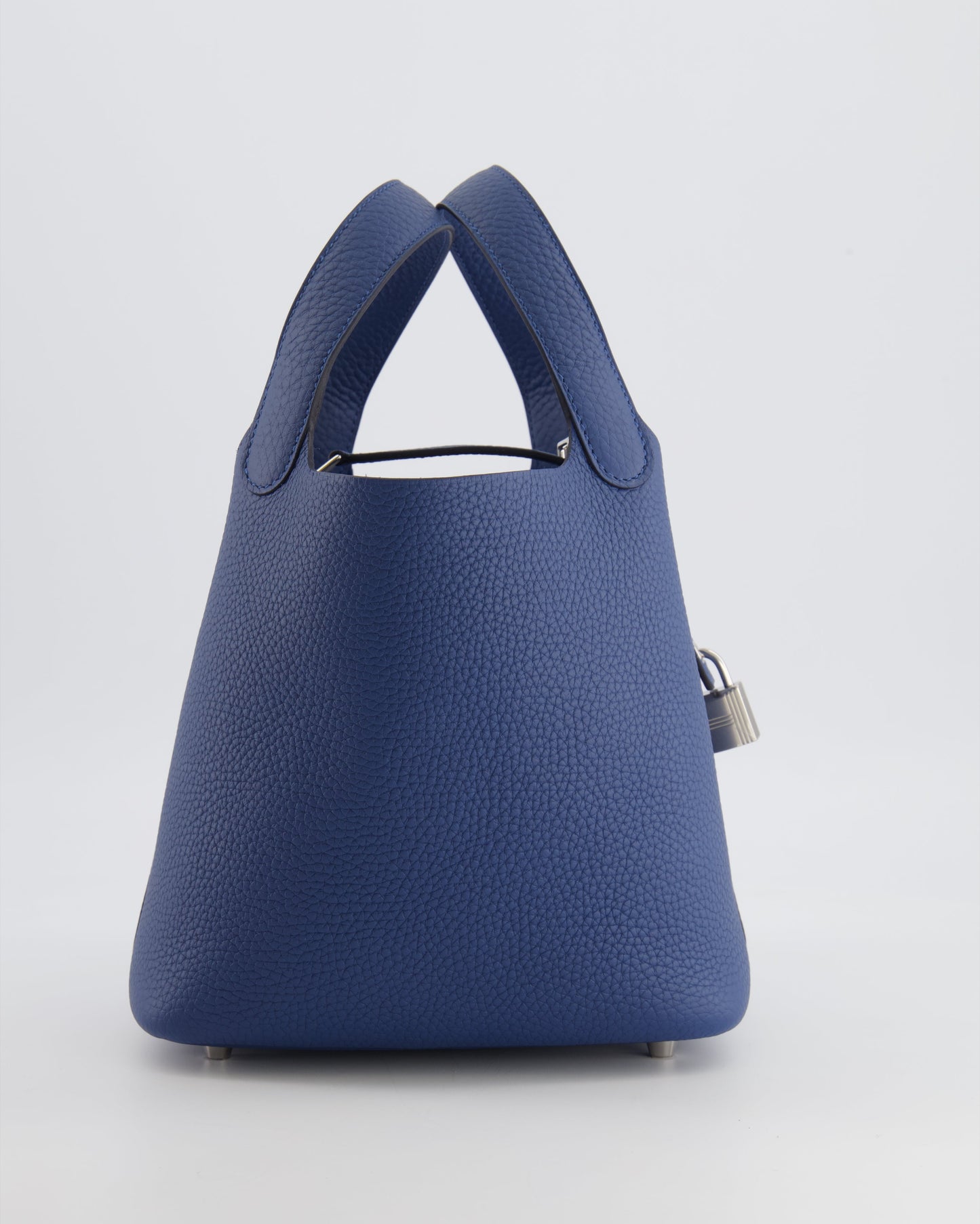Hermès Picotin Lock 18 Bag in Blue Tie Clemence Leather with Palladium Hardware