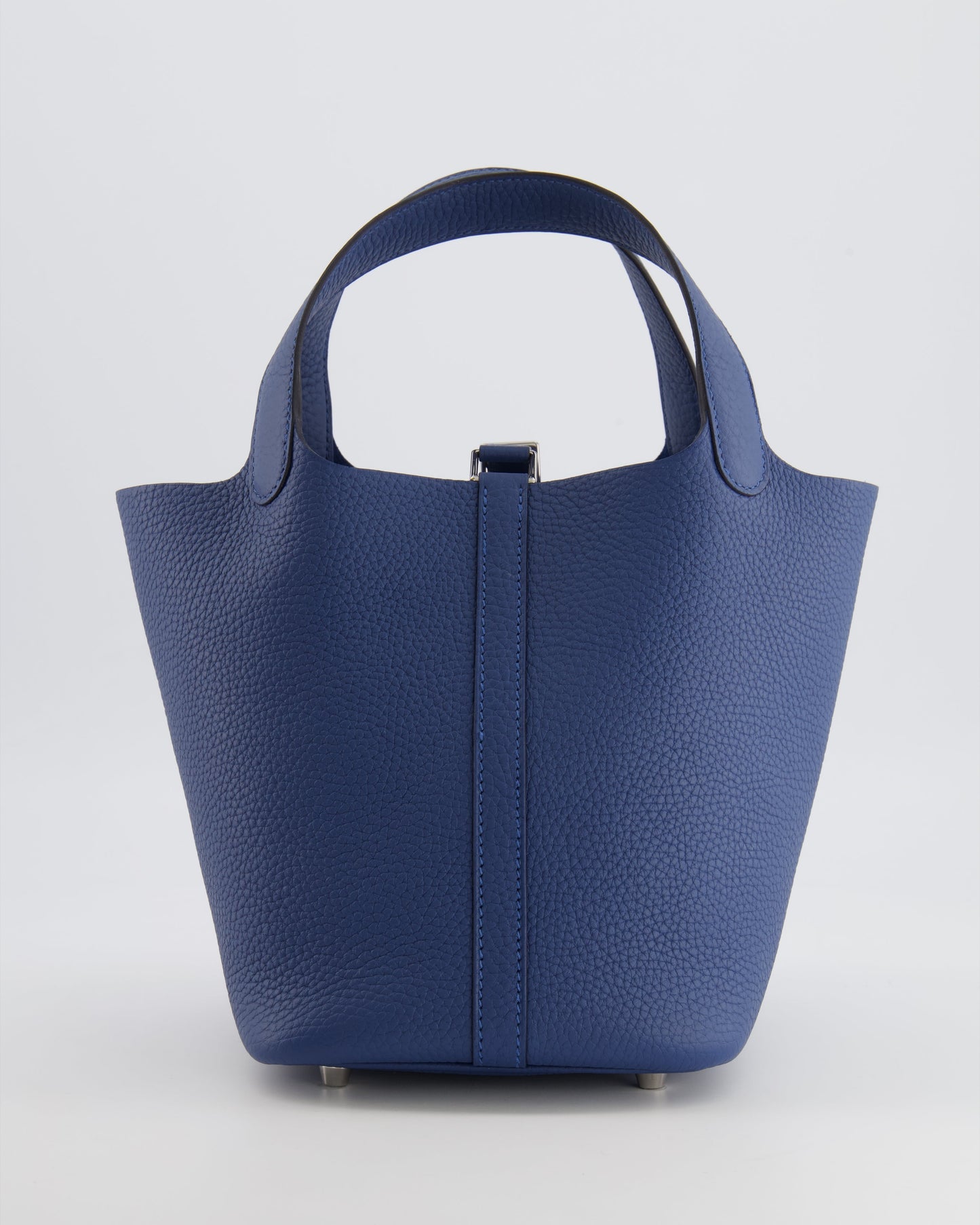 Hermès Picotin Lock 18 Bag in Blue Tie Clemence Leather with Palladium Hardware
