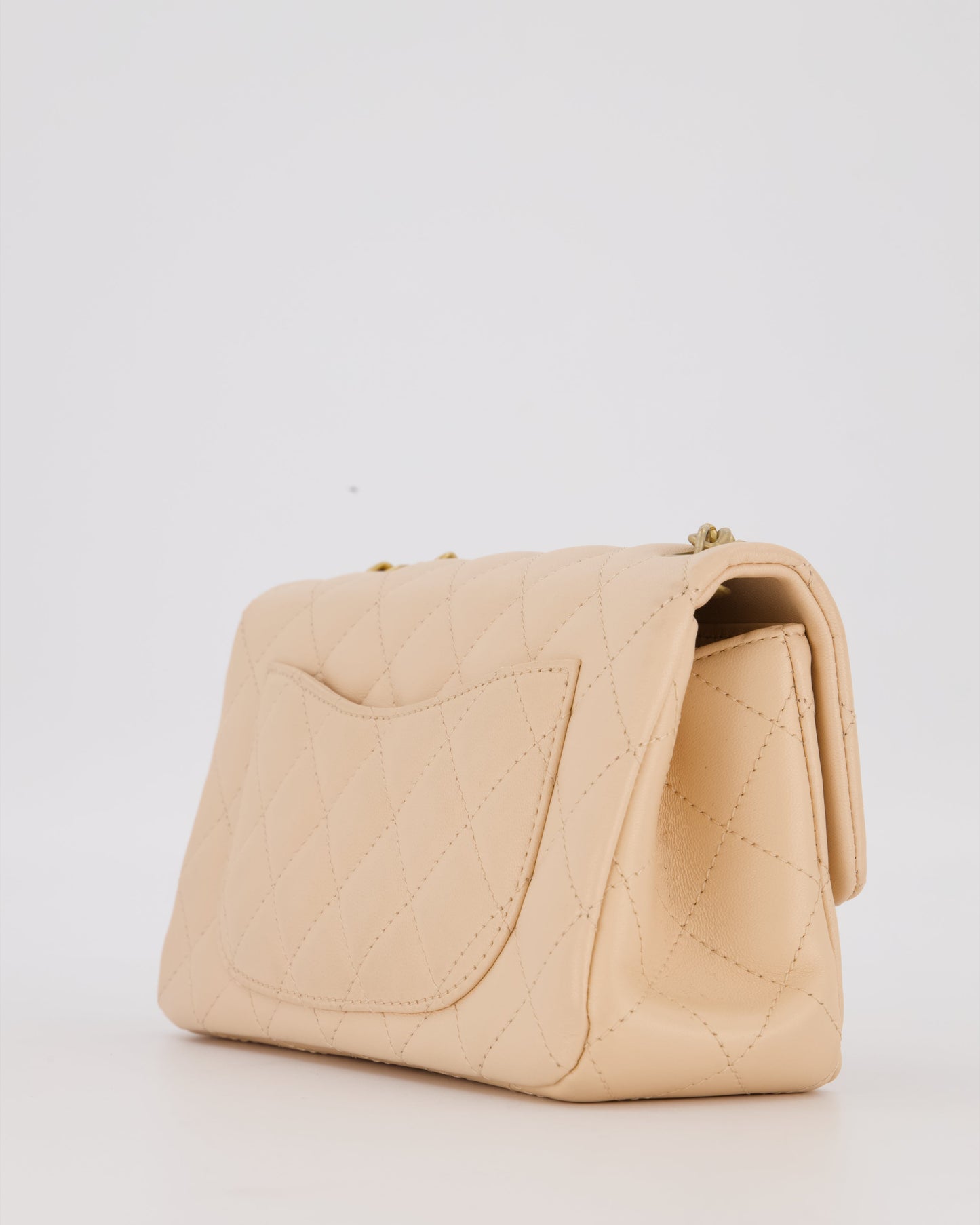 Chanel Coco Crush Peach Mini Rectangular Flap Bag in Lambskin Leather with Brushed Gold Hardware