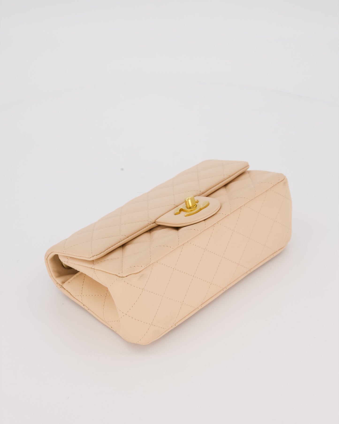 Chanel Coco Crush Peach Mini Rectangular Flap Bag in Lambskin Leather with Brushed Gold Hardware