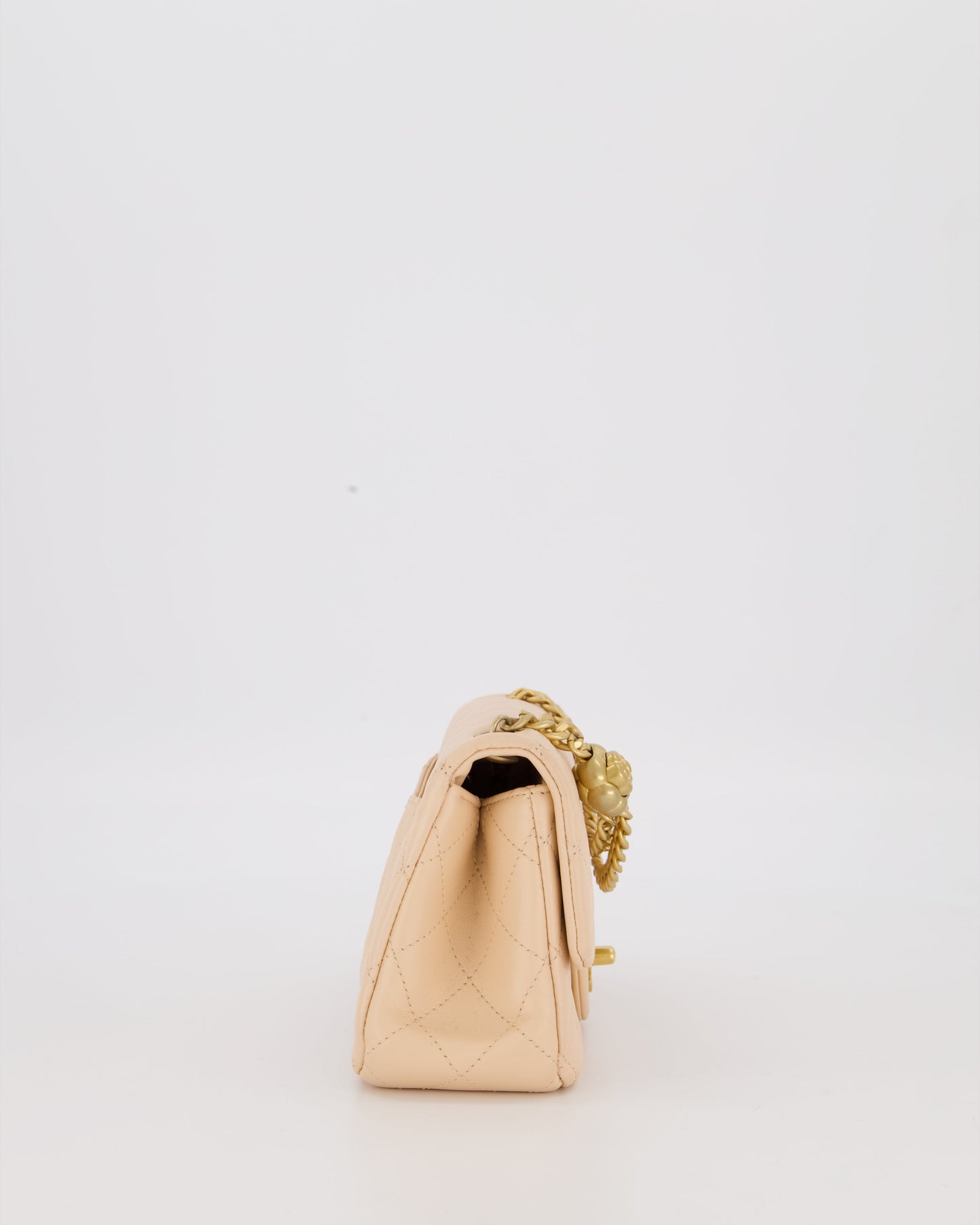 Chanel Coco Crush Peach Mini Rectangular Flap Bag in Lambskin Leather with Brushed Gold Hardware