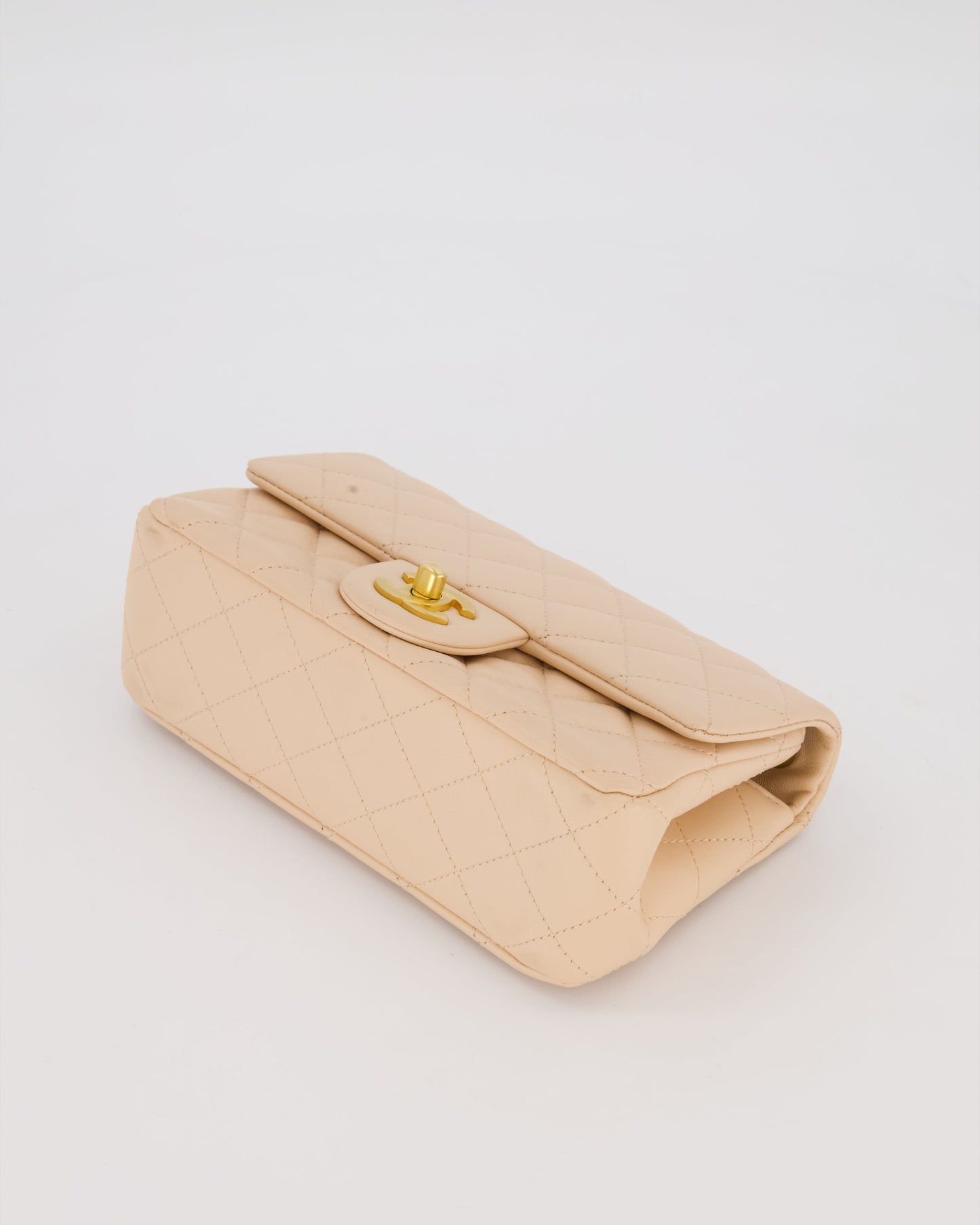 Chanel Coco Crush Peach Mini Rectangular Flap Bag in Lambskin Leather with Brushed Gold Hardware