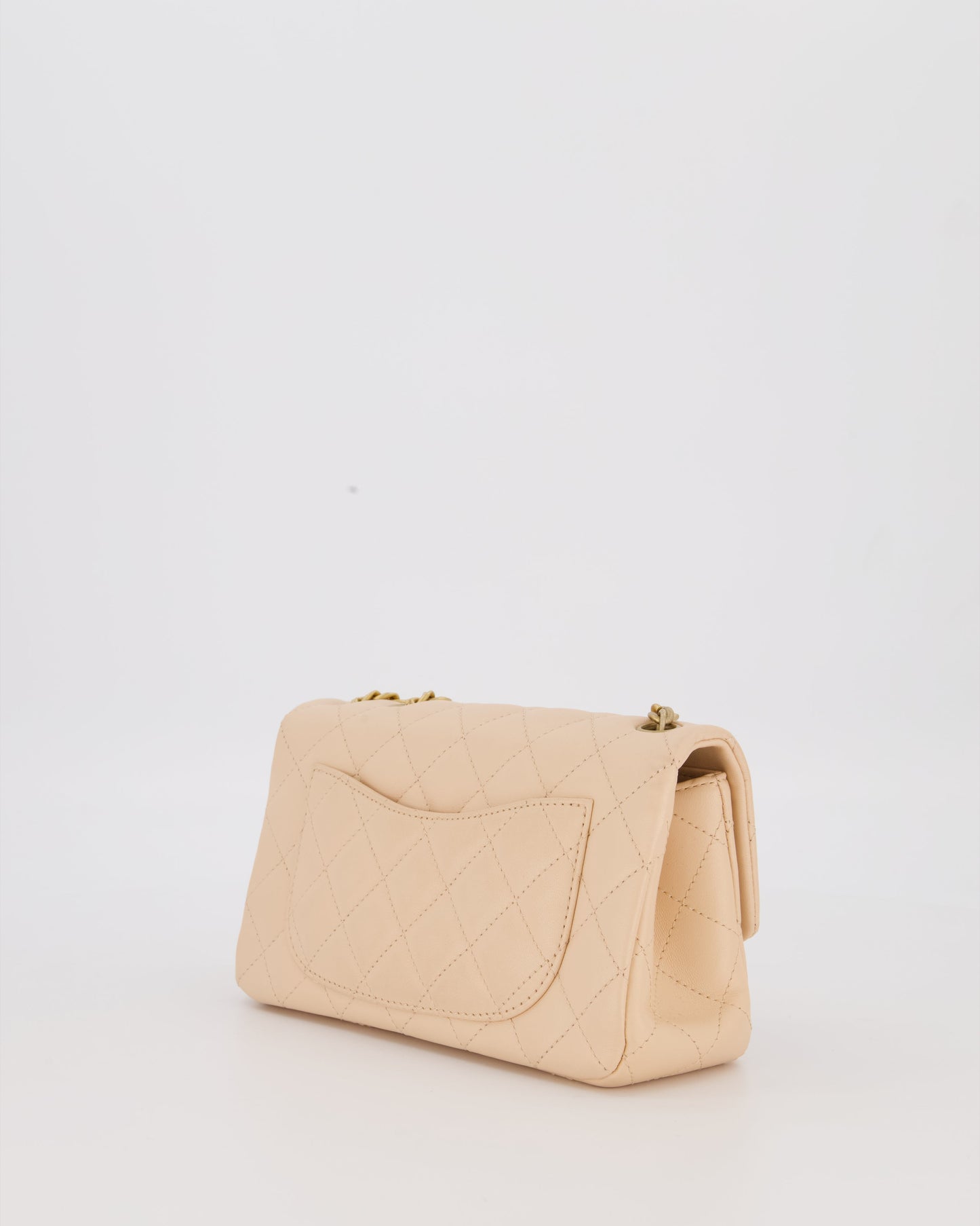 Chanel Coco Crush Peach Mini Rectangular Flap Bag in Lambskin Leather with Brushed Gold Hardware