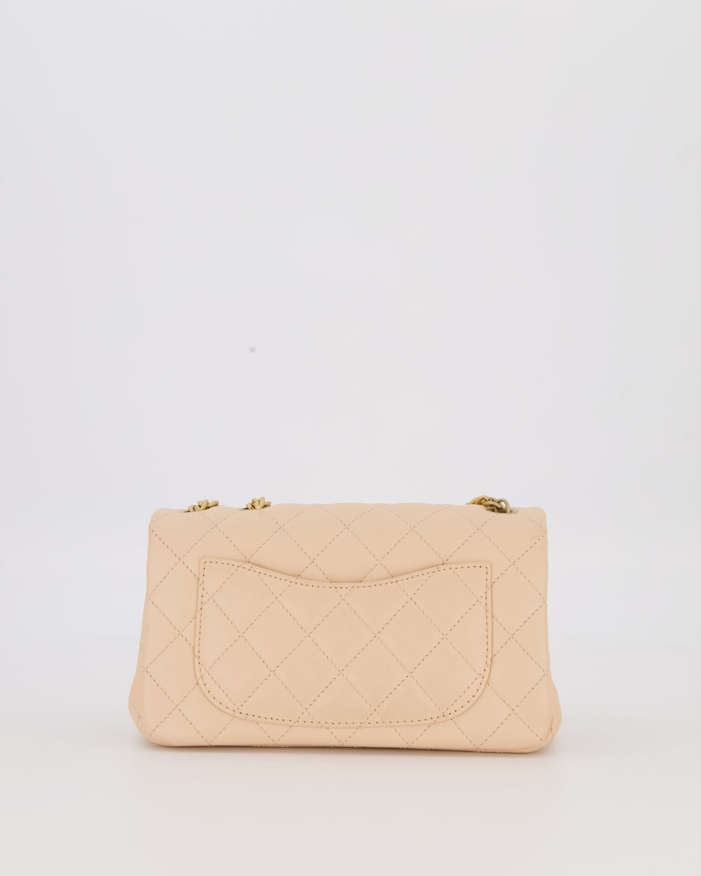 Chanel Coco Crush Peach Mini Rectangular Flap Bag in Lambskin Leather with Brushed Gold Hardware