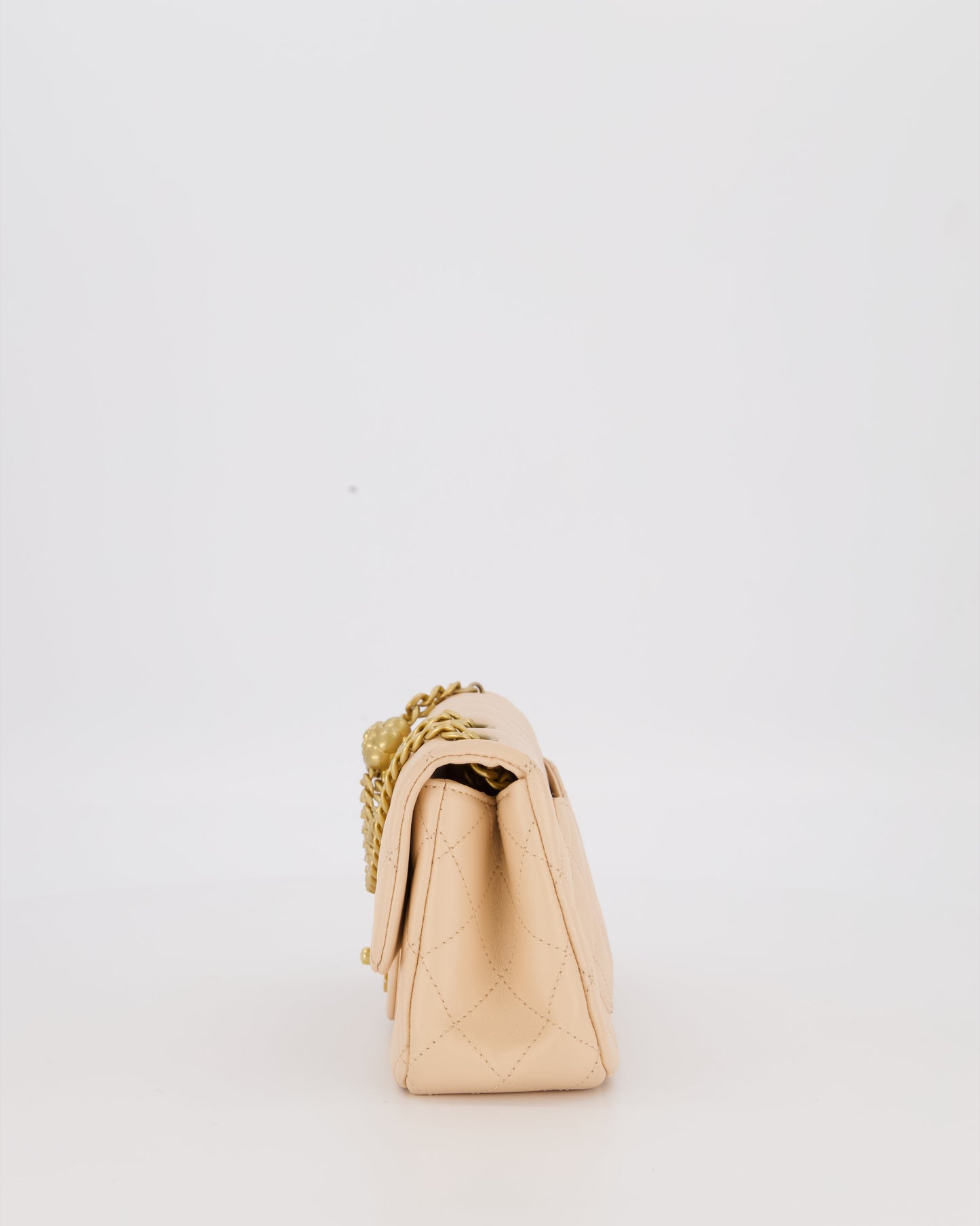 Chanel Coco Crush Peach Mini Rectangular Flap Bag in Lambskin Leather with Brushed Gold Hardware