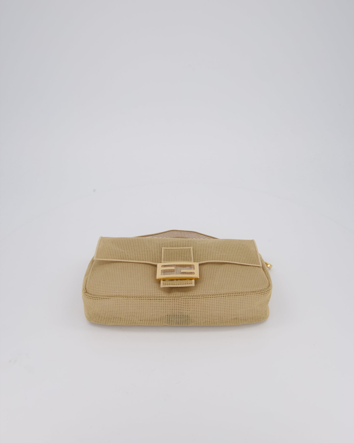 *LIMITED EDITION* Fendi Baguette Bag with Needlepoint Embroidery Kit in Perforated Cotton with Gold Hardware