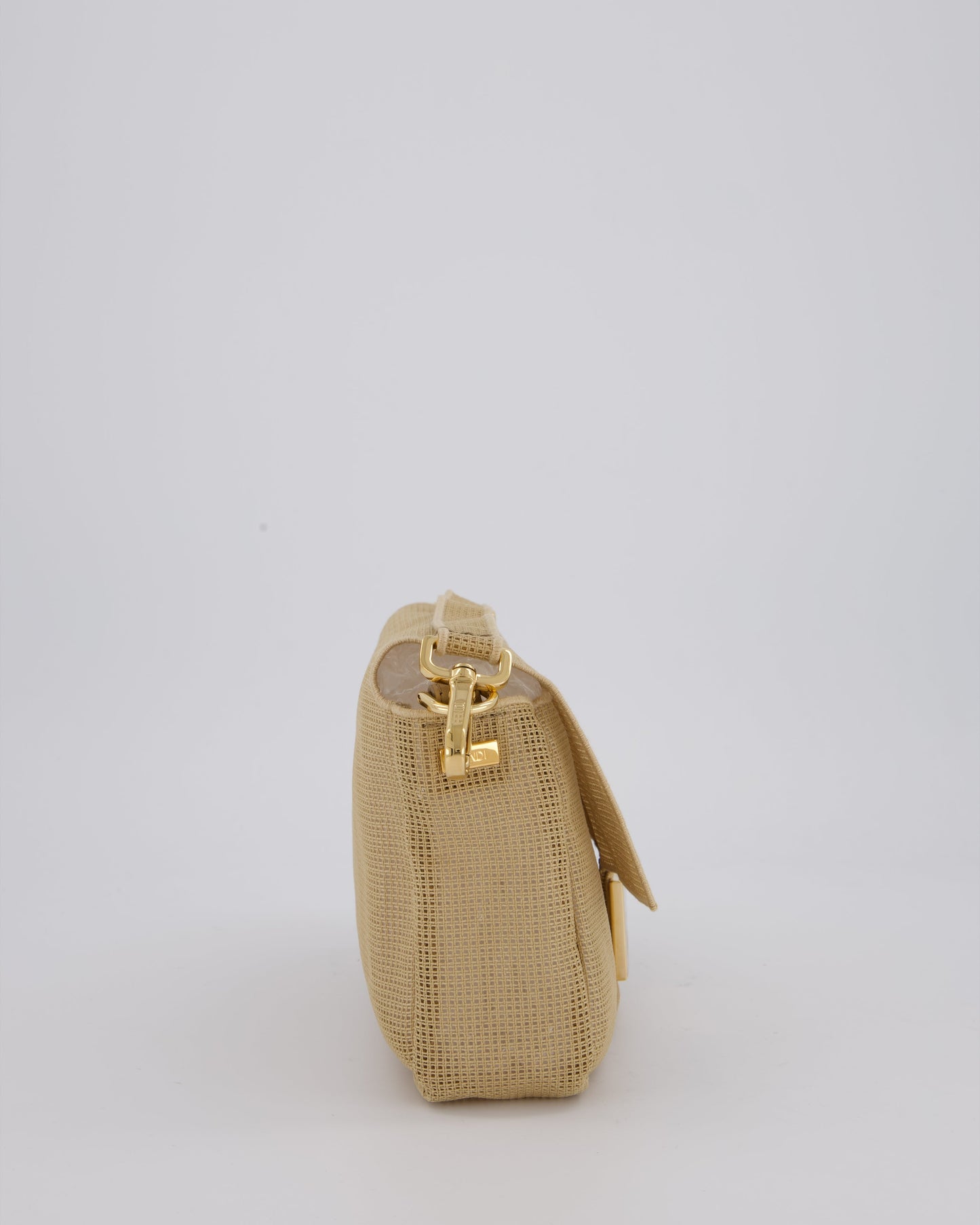 *LIMITED EDITION* Fendi Baguette Bag with Needlepoint Embroidery Kit in Perforated Cotton with Gold Hardware