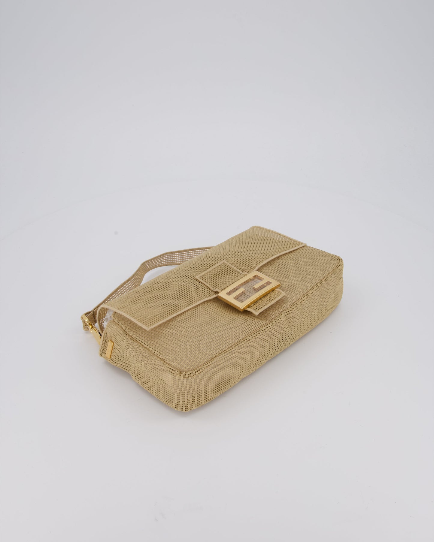 *LIMITED EDITION* Fendi Baguette Bag with Needlepoint Embroidery Kit in Perforated Cotton with Gold Hardware