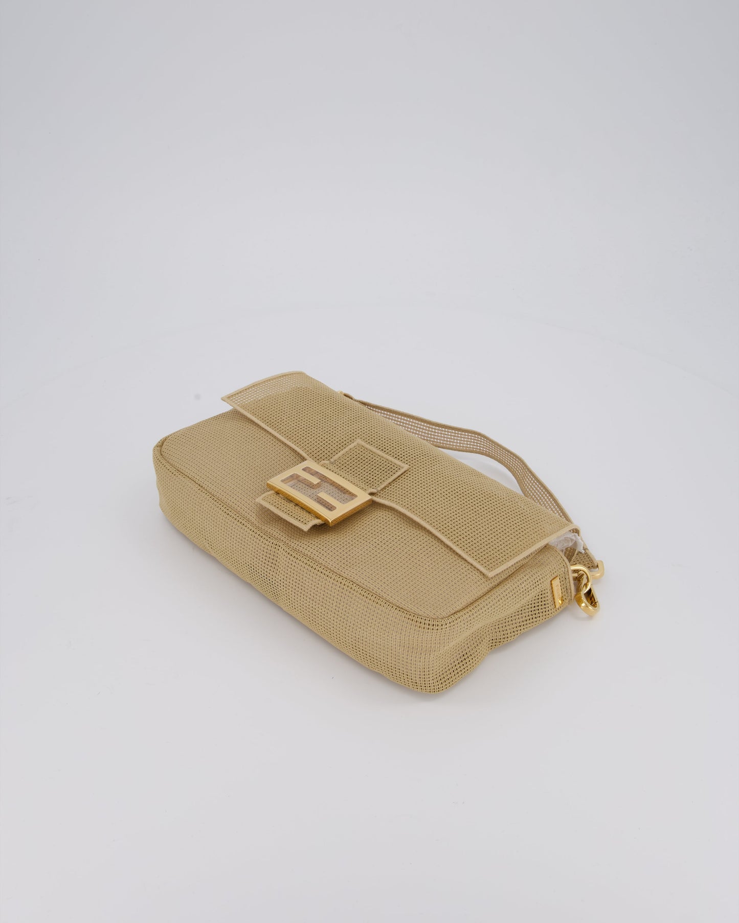 *LIMITED EDITION* Fendi Baguette Bag with Needlepoint Embroidery Kit in Perforated Cotton with Gold Hardware
