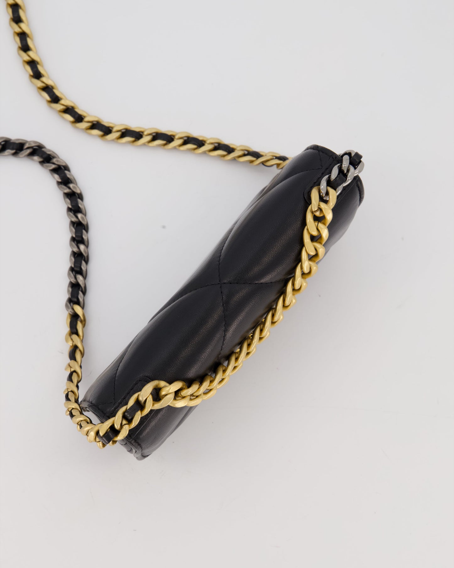 Chanel 19 Black Wallet On Chain in Lambskin Leather with Mixed Gold Hardware