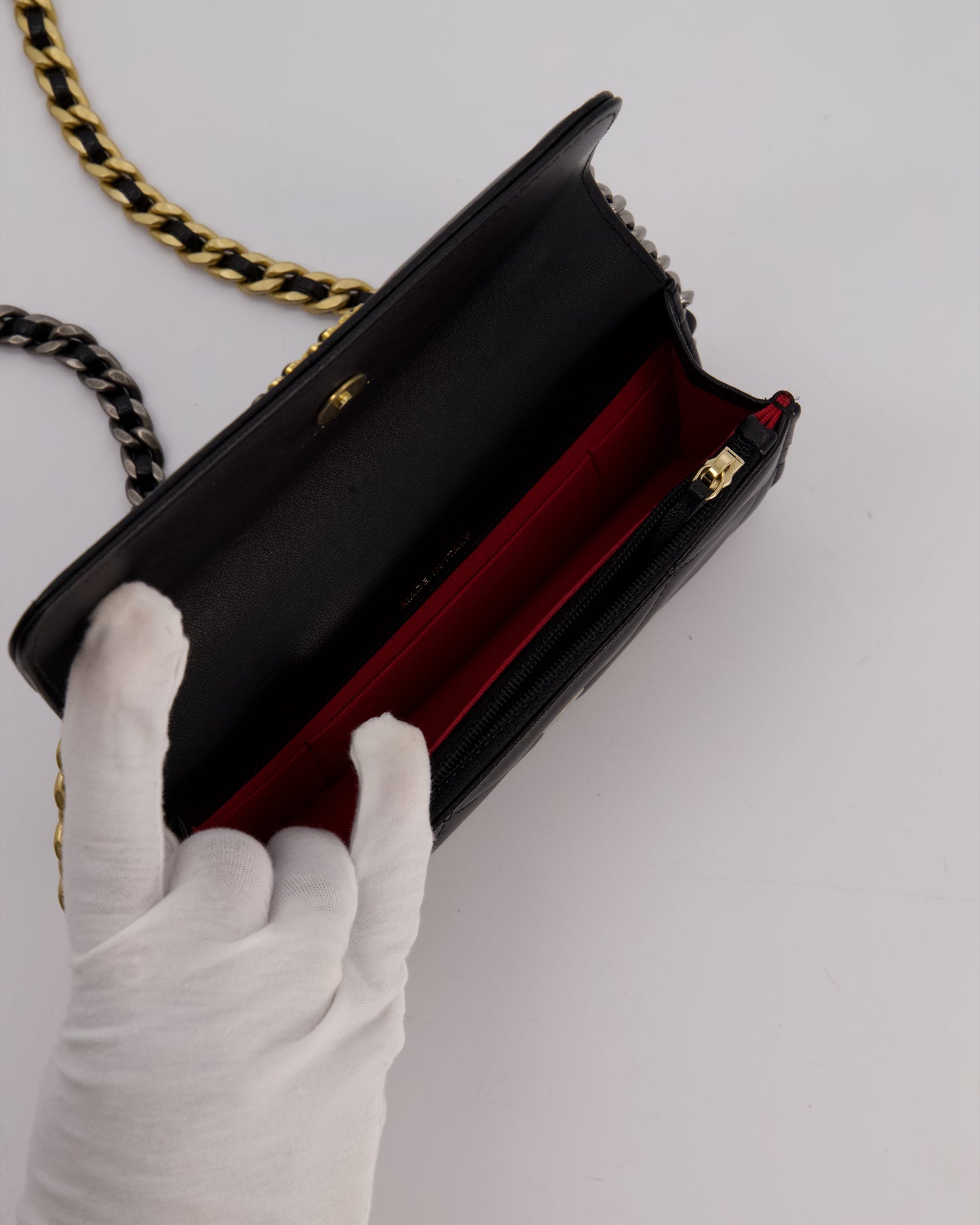 Chanel 19 Black Wallet On Chain in Lambskin Leather with Mixed Gold Hardware