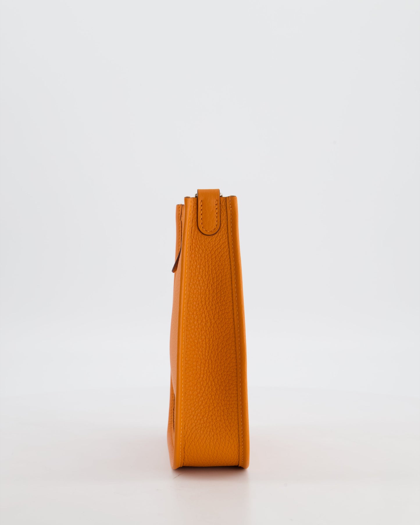 Hermès Mini Evelyne Bag in Orange Clemence Leather with Palladium Hardware