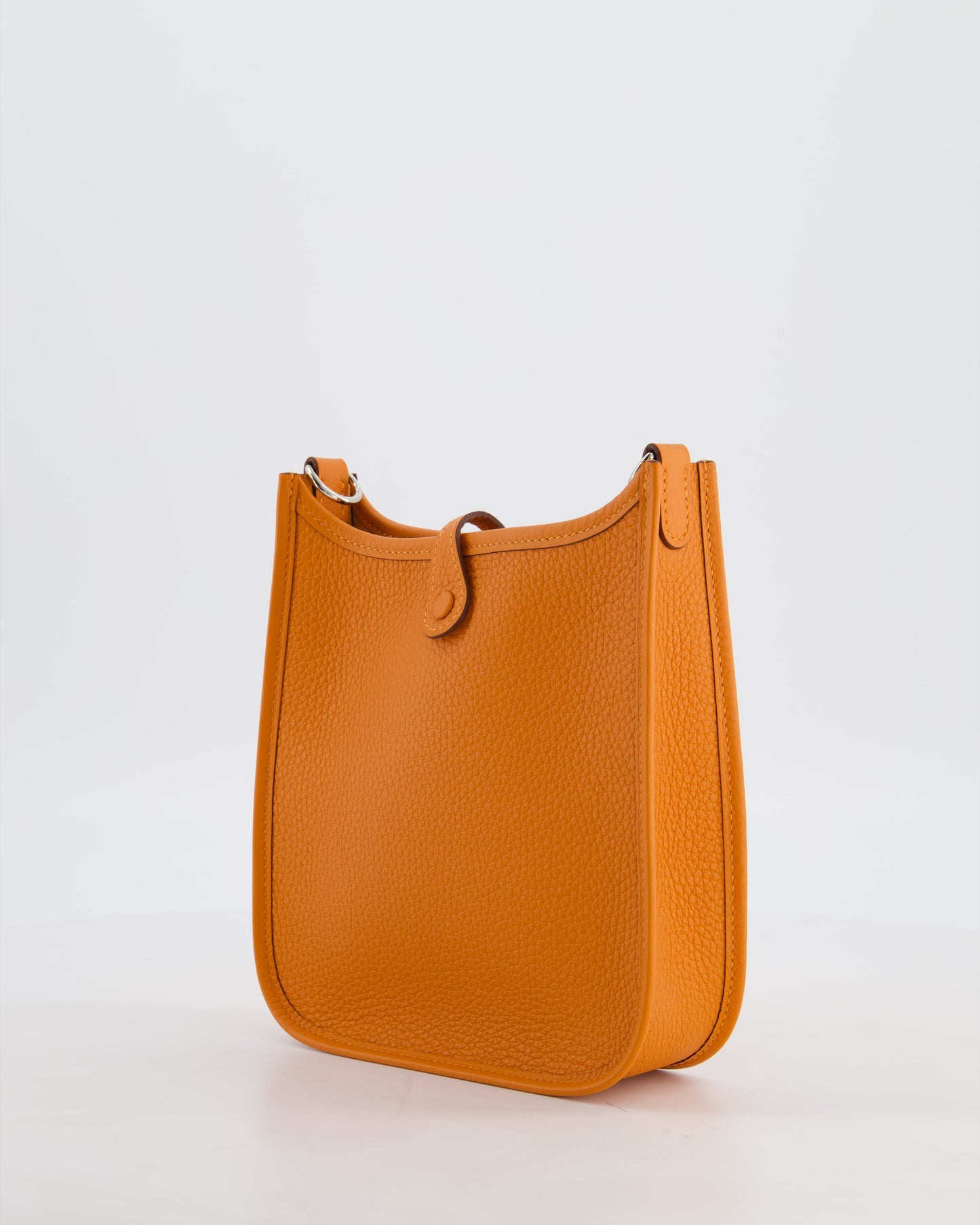 Hermès Mini Evelyne Bag in Orange Clemence Leather with Palladium Hardware