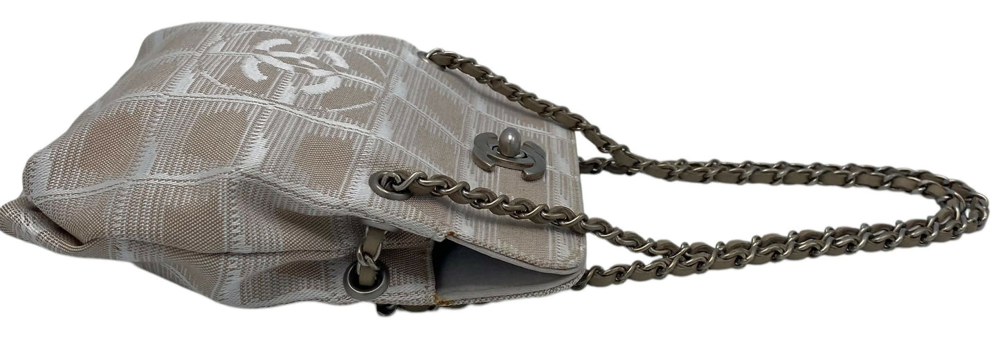 Chanel Extra Mini Beige Canvas CC Travel Ligne Bag