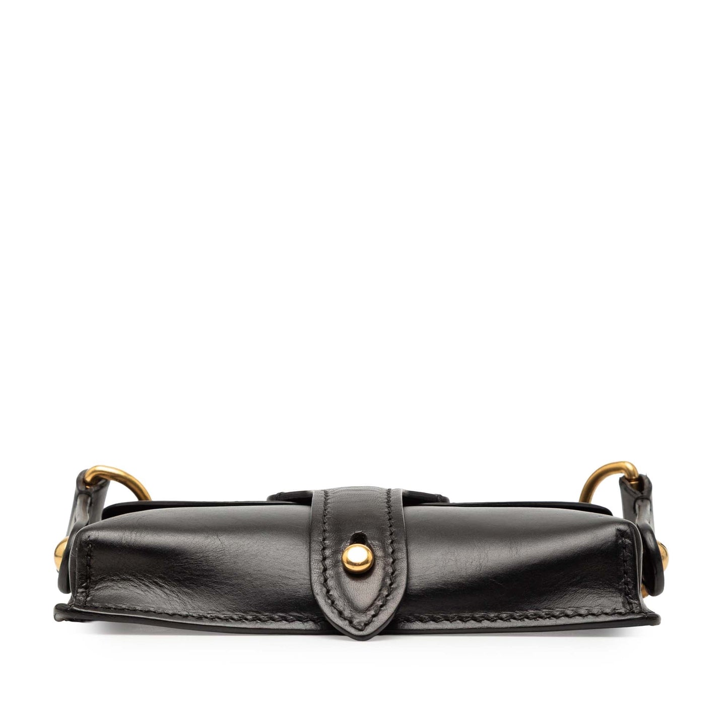 Black Dior Mini Leather D Bee Saddle Bag