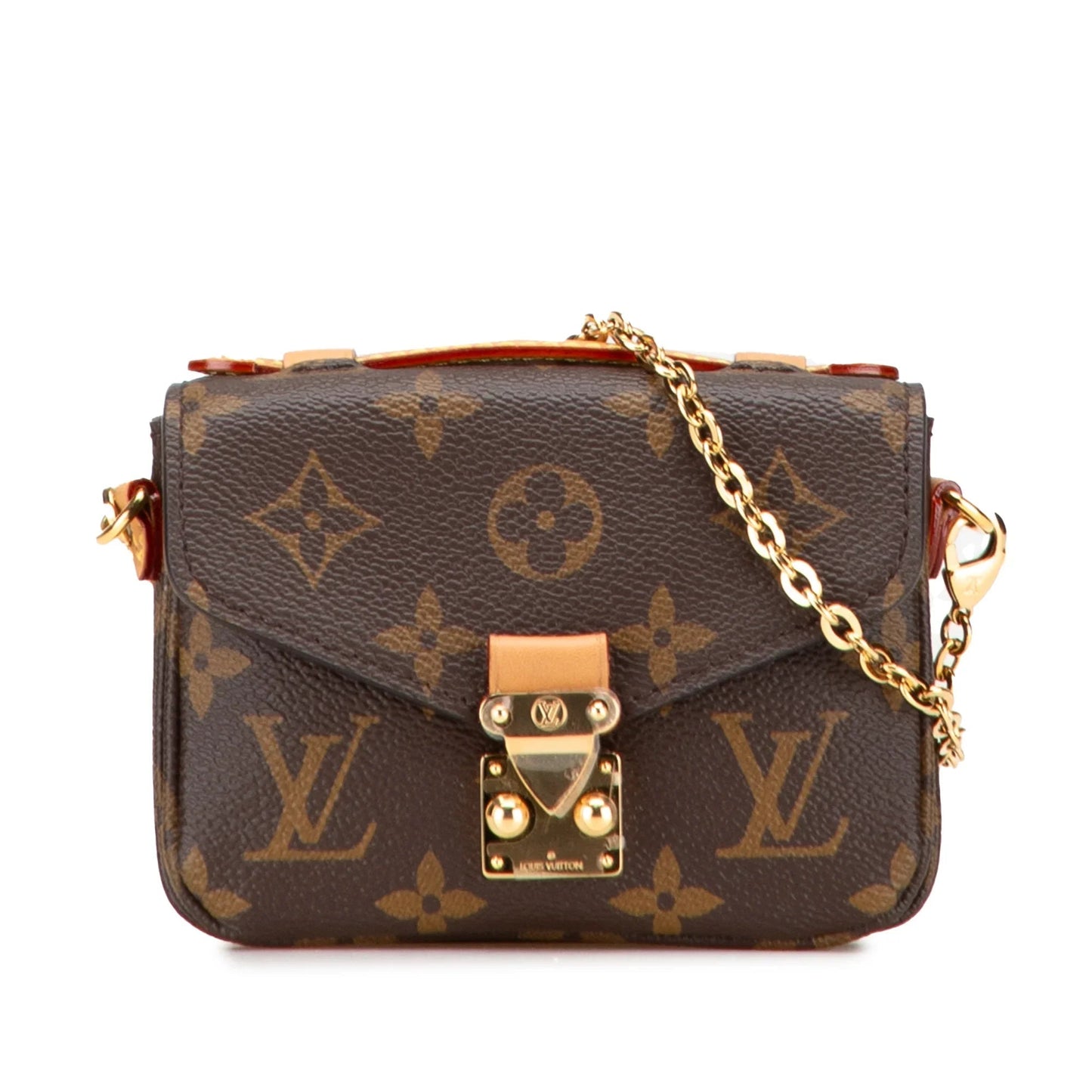 Brown Louis Vuitton Monogram Micro Metis Satchel