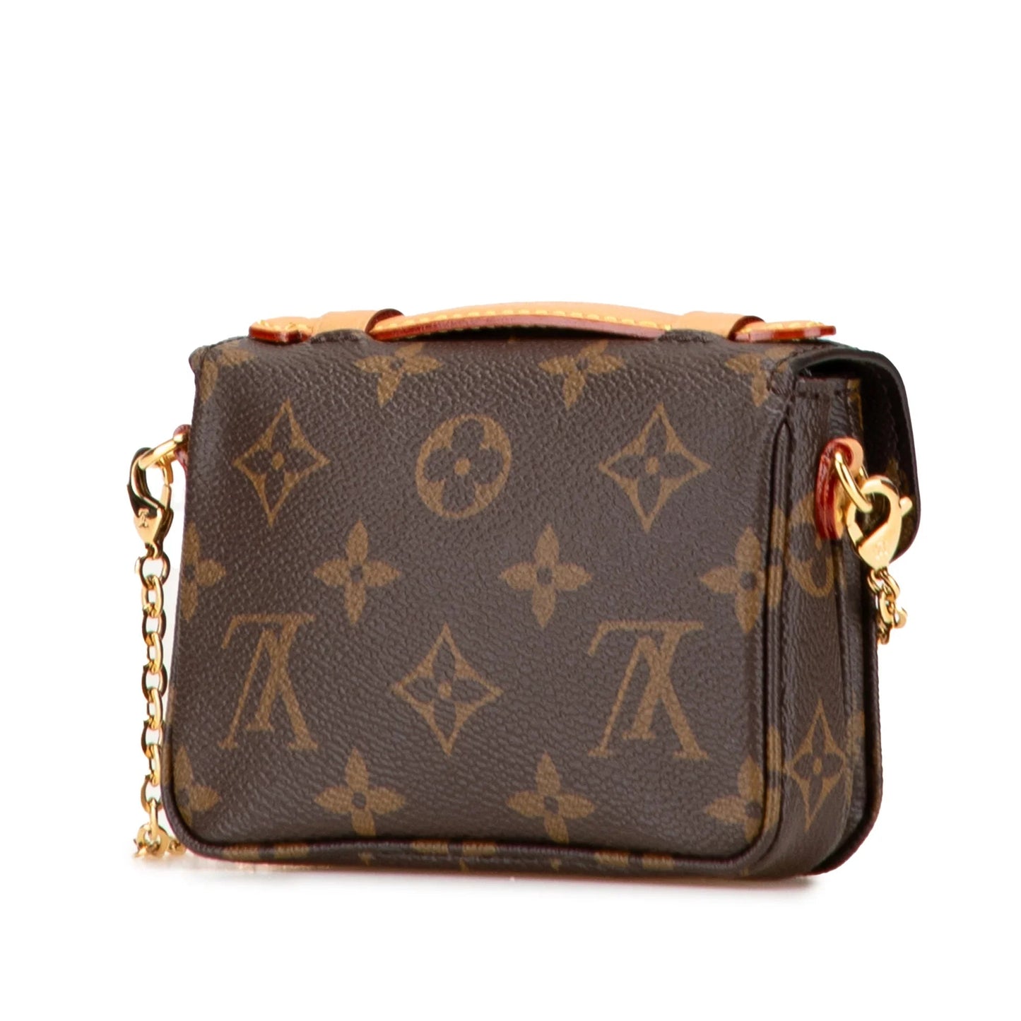 Brown Louis Vuitton Monogram Micro Metis Satchel