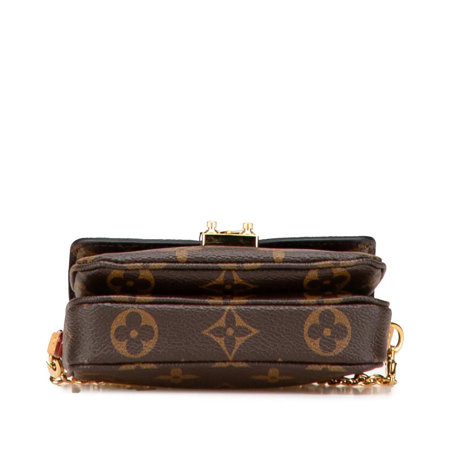 Brown Louis Vuitton Monogram Micro Metis Satchel