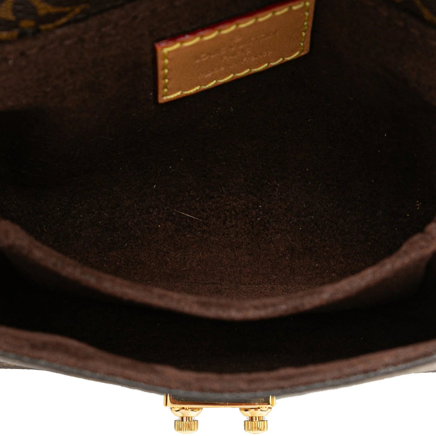 Brown Louis Vuitton Monogram Micro Metis Satchel