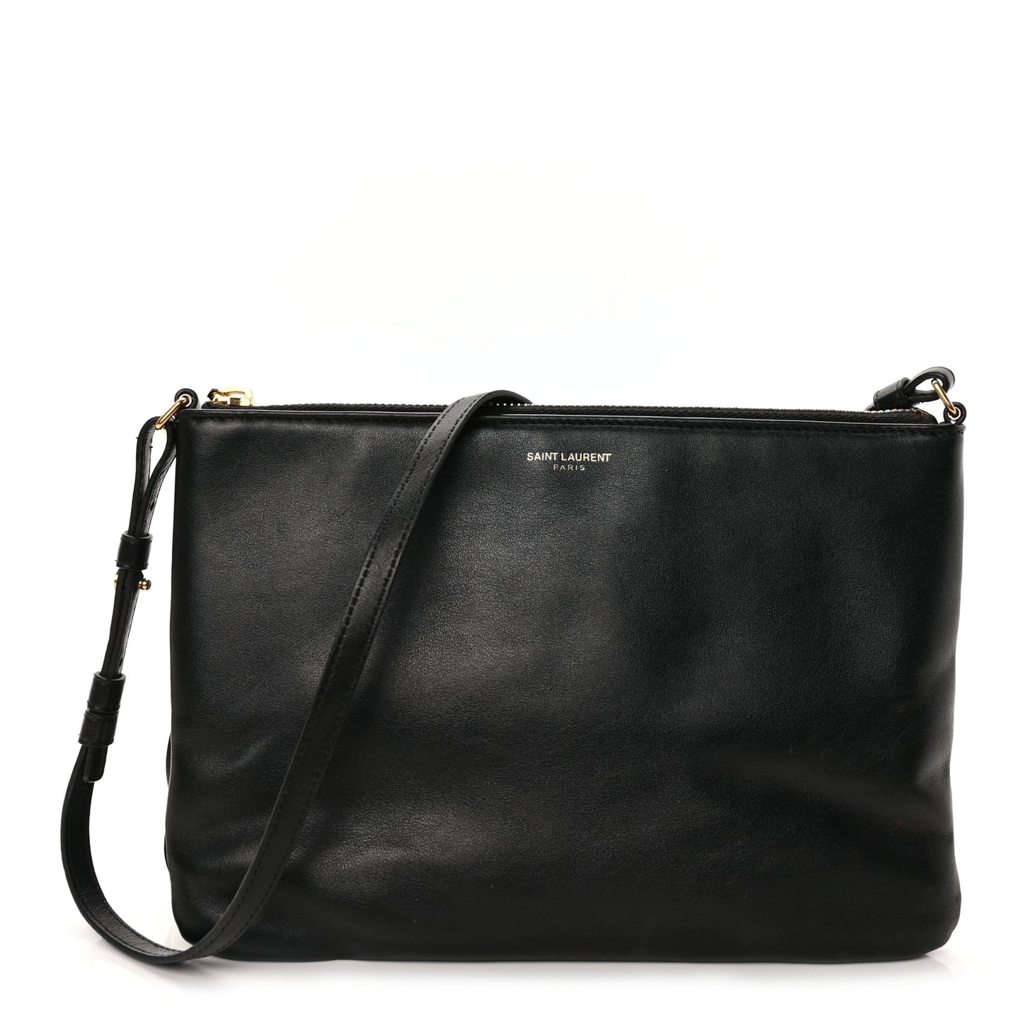 Saint Laurent Calfskin Teen Monogram Crossbody Bag Black