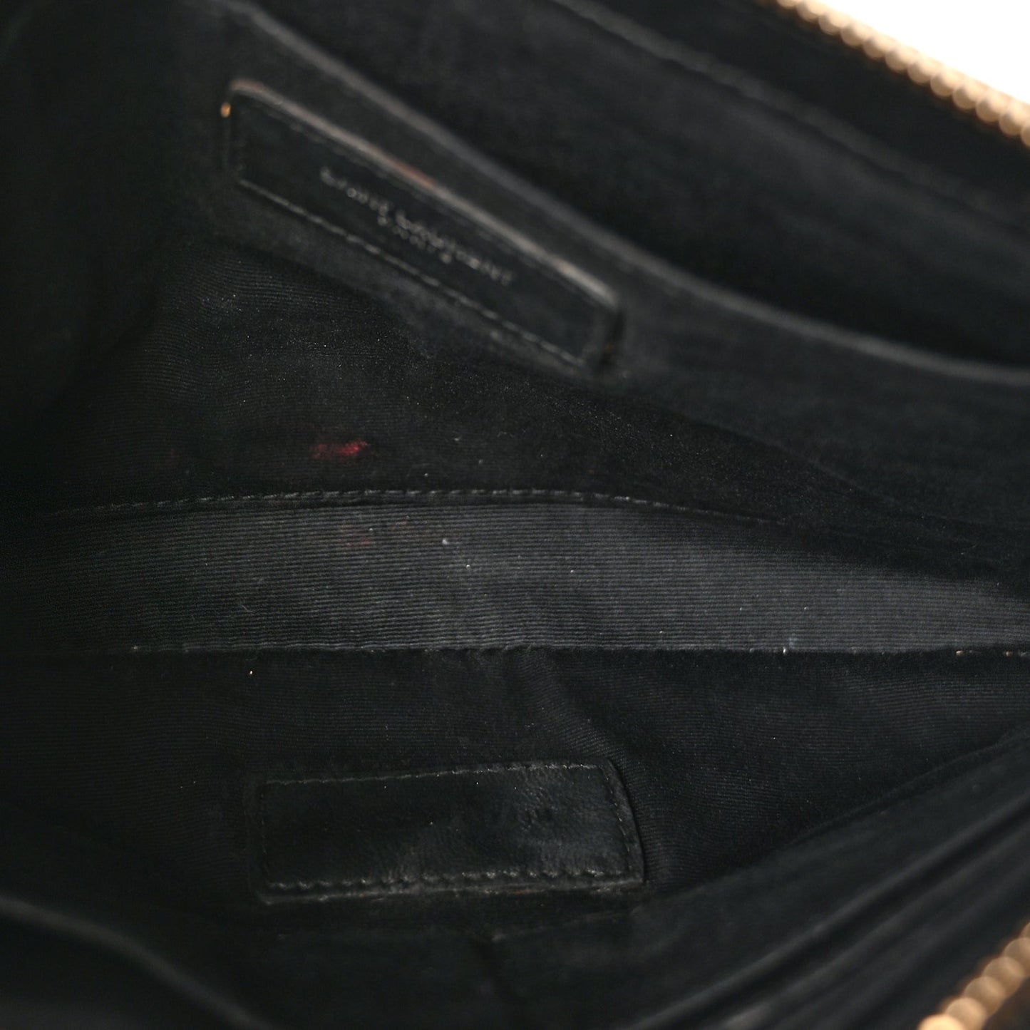 Saint Laurent Calfskin Teen Monogram Crossbody Bag Black