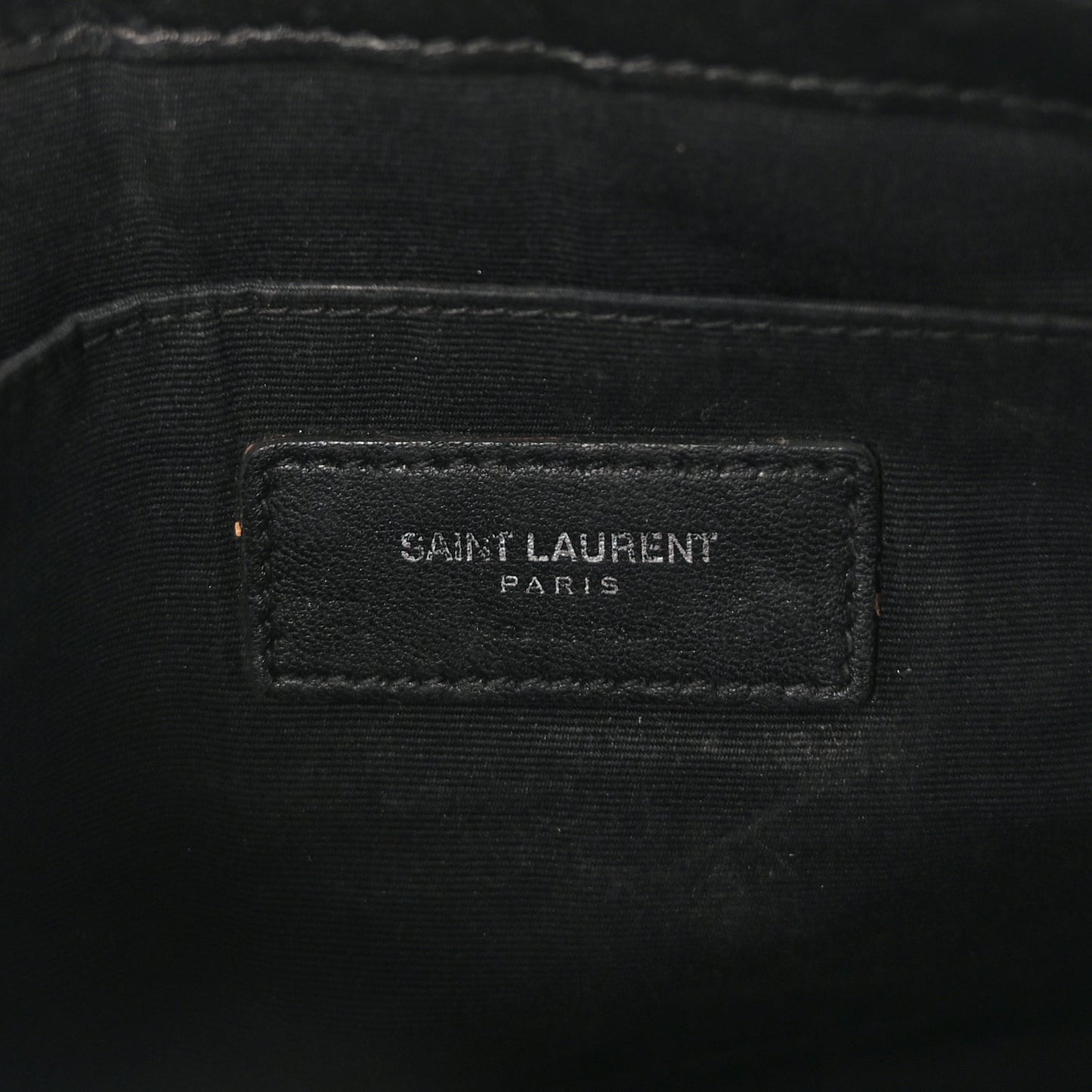 Saint Laurent Calfskin Teen Monogram Crossbody Bag Black