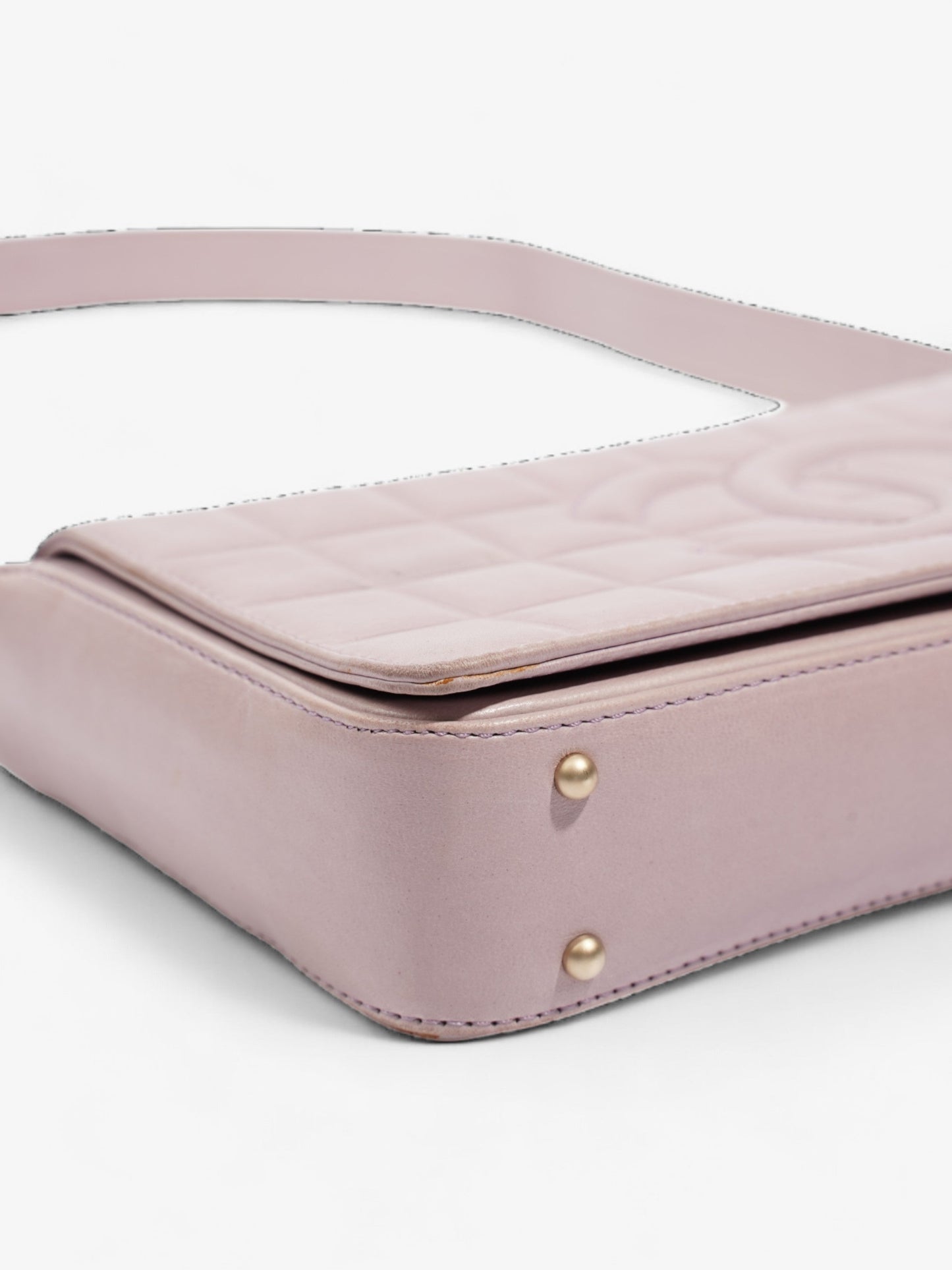 Chanel Choco Bar Shoulder Bag Pink Lambskin Leather