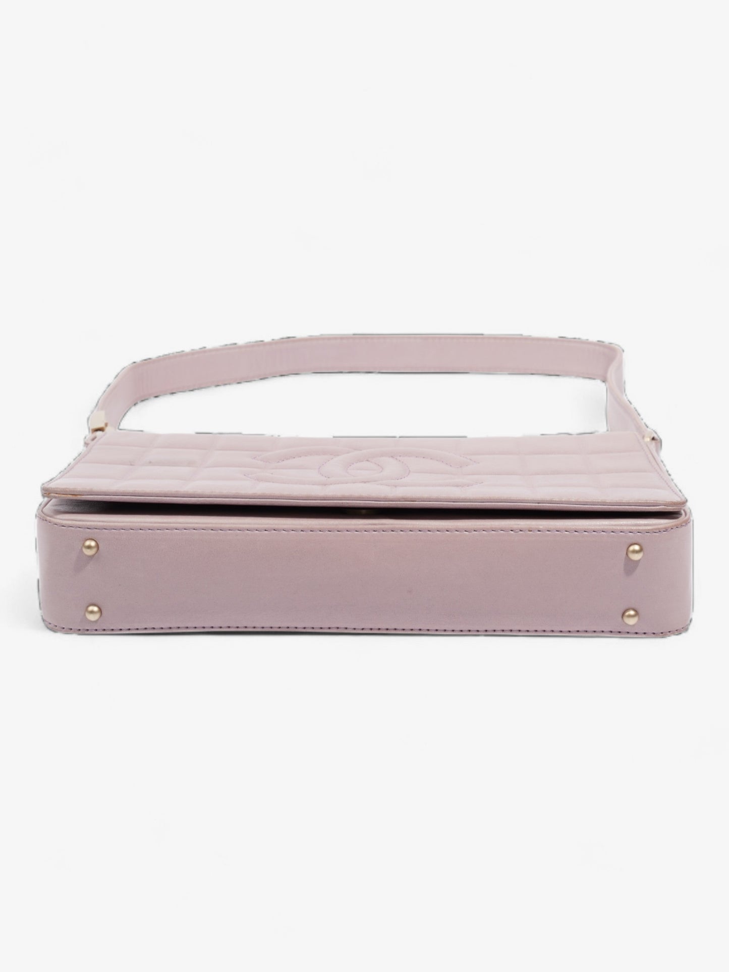 Chanel Choco Bar Shoulder Bag Pink Lambskin Leather