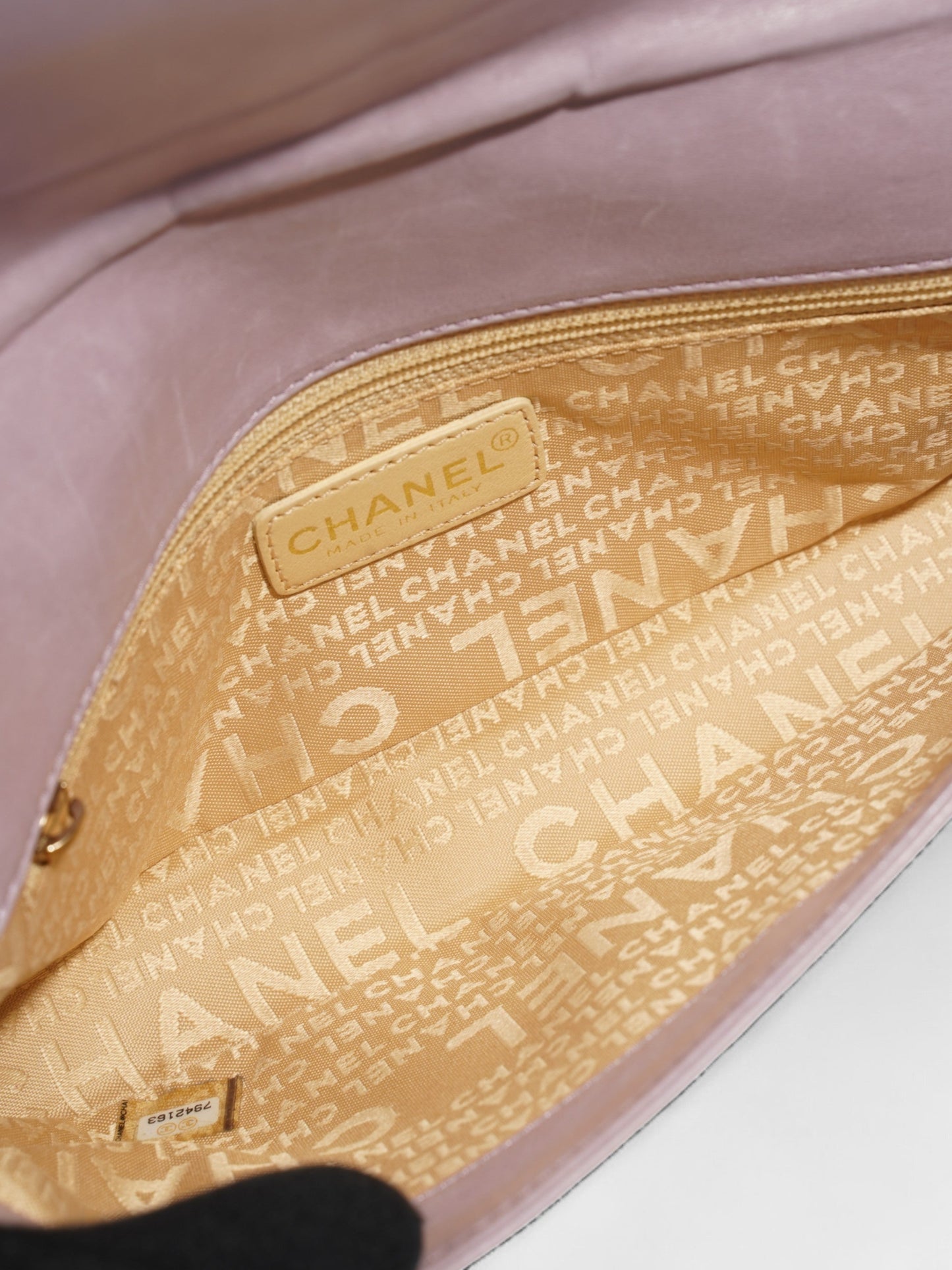 Chanel Choco Bar Shoulder Bag Pink Lambskin Leather