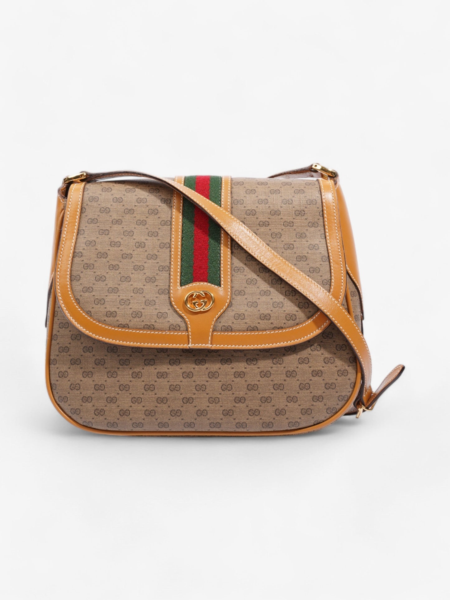 Gucci   Web Crossbody GG Supreme / Green / Red Canvas