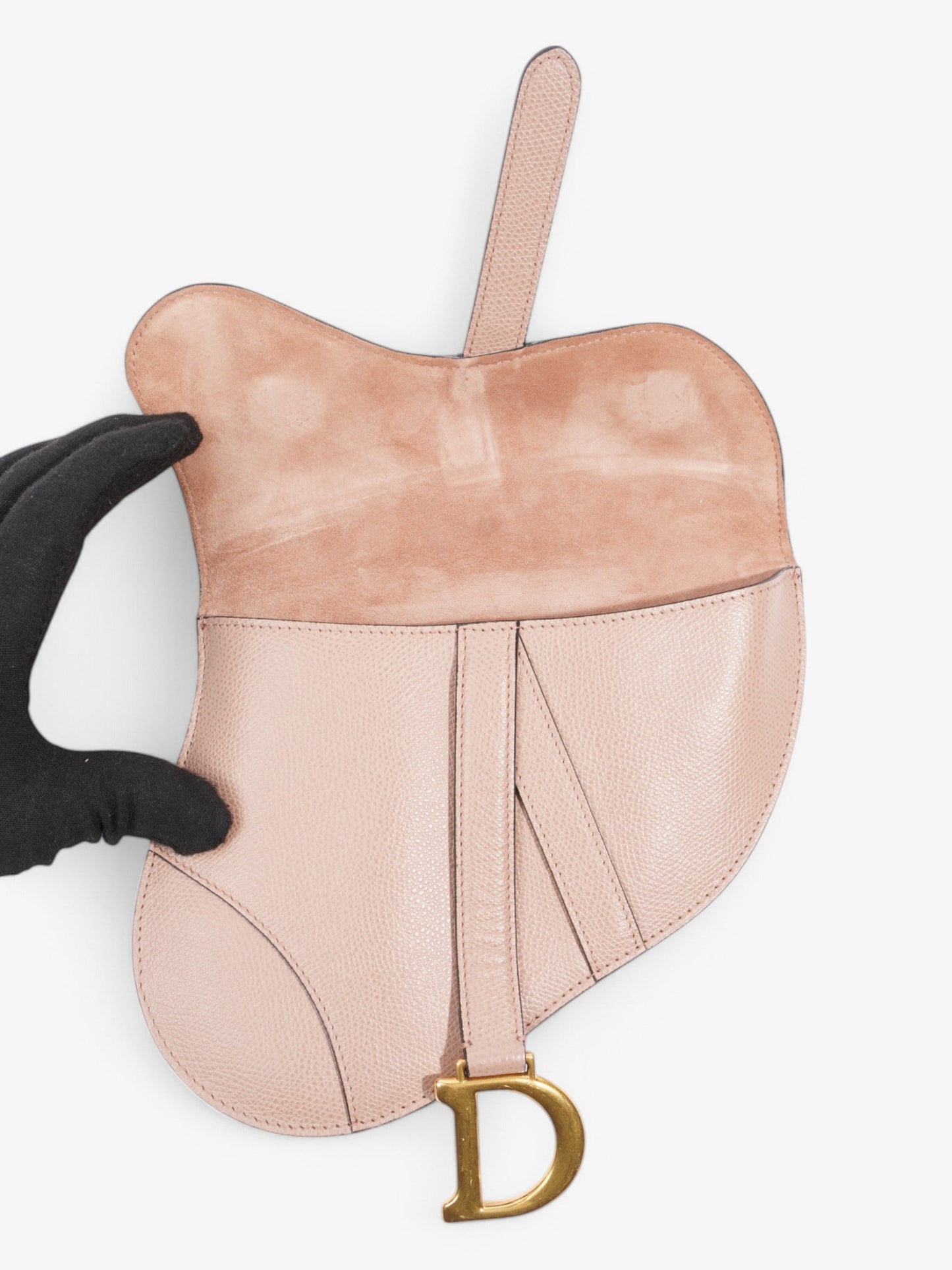 Christian Dior Saddle Belt Bag Rose Beige  Calfskin Leather