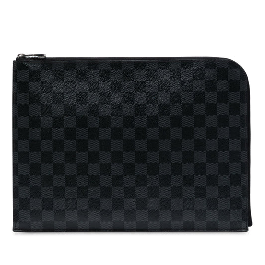 Black Louis Vuitton Damier Graphite Pochette Jour GM Clutch Bag